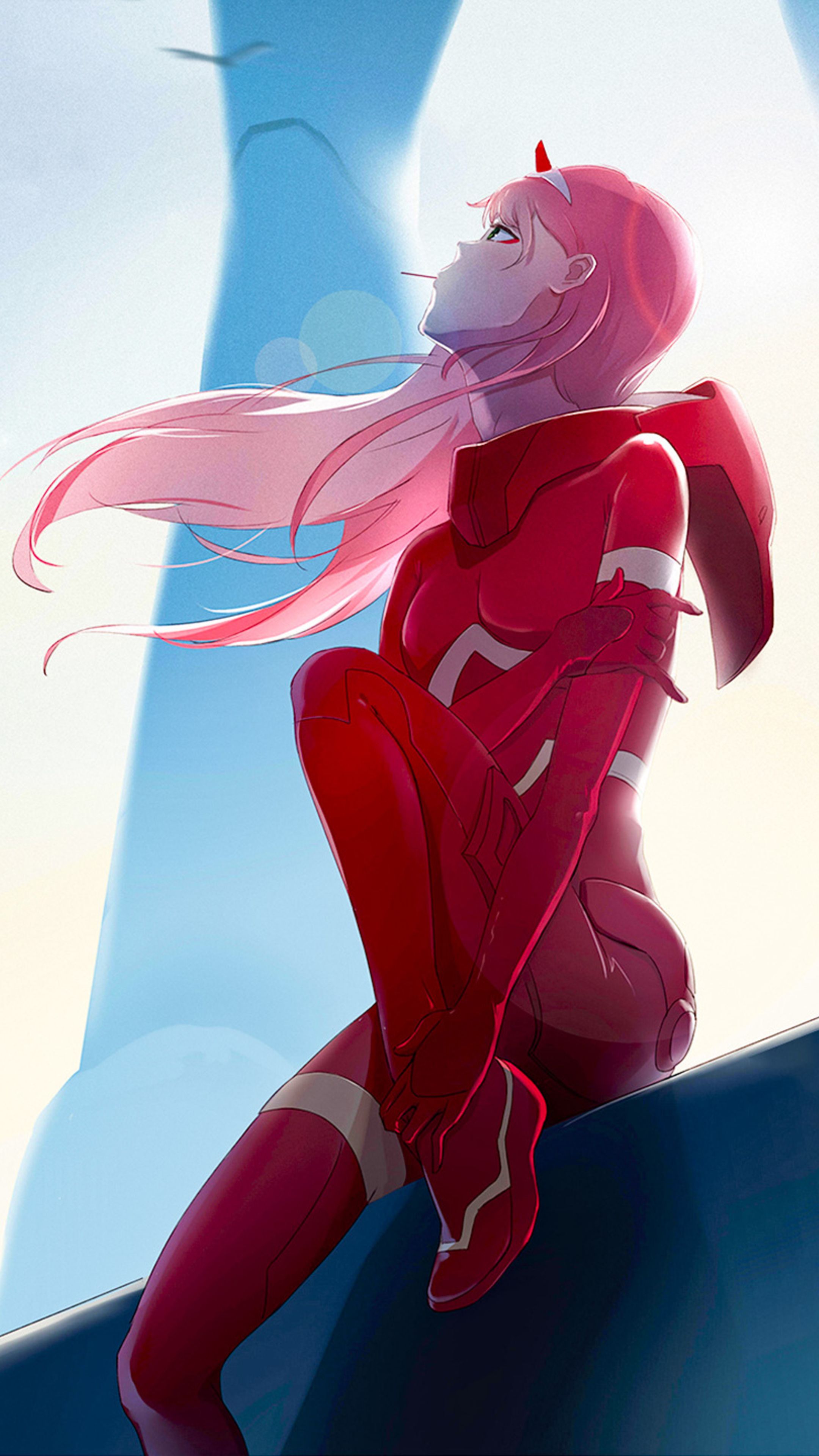 Zero Two Darling In The FranXX Anime Sony Xperia X, XZ, Z5 Premium HD 4k Wallpaper, Image, Background, Photo and Picture