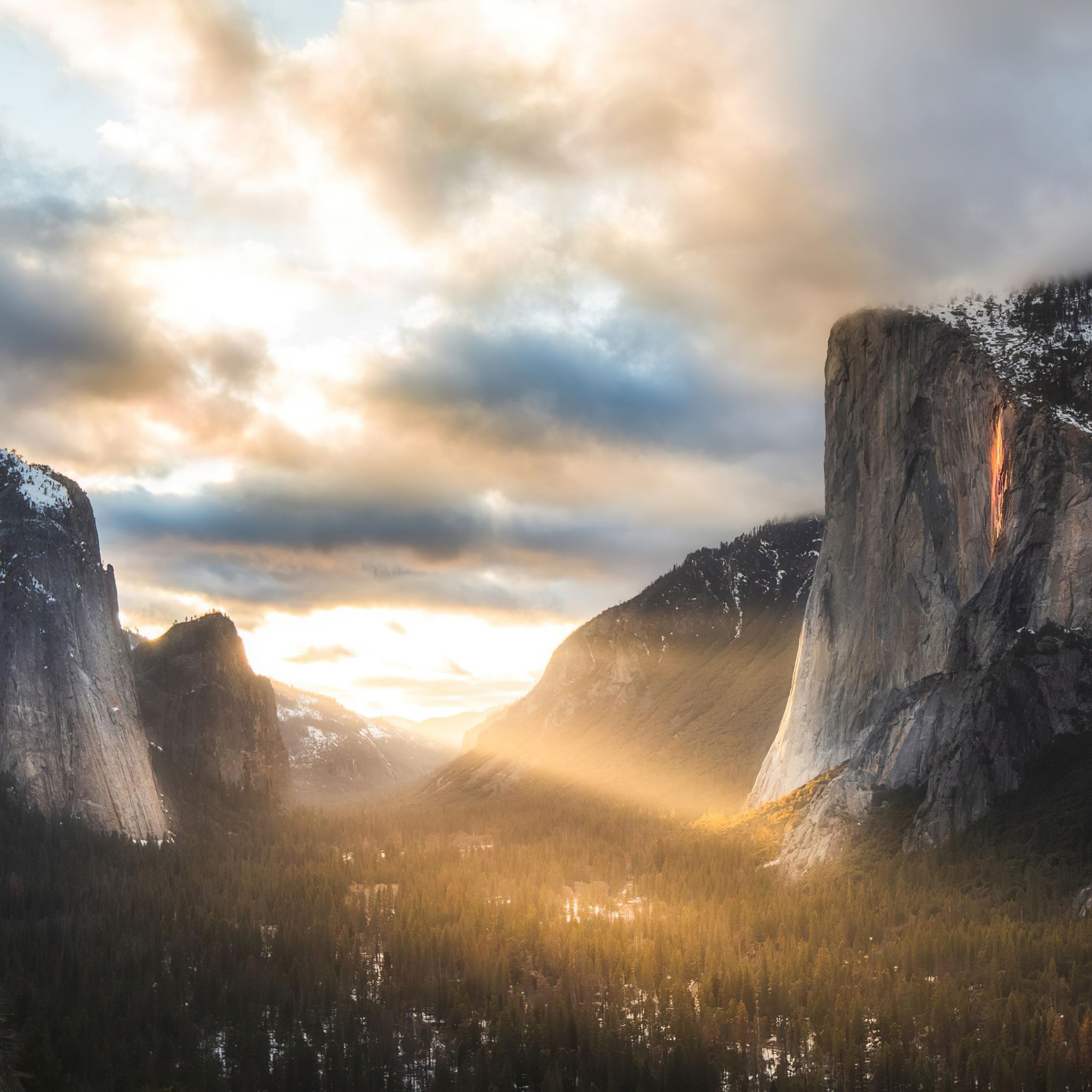 Firefalls At Yosemite National Park 4k iPad Air HD 4k Wallpaper, Image, Background, Photo and Picture