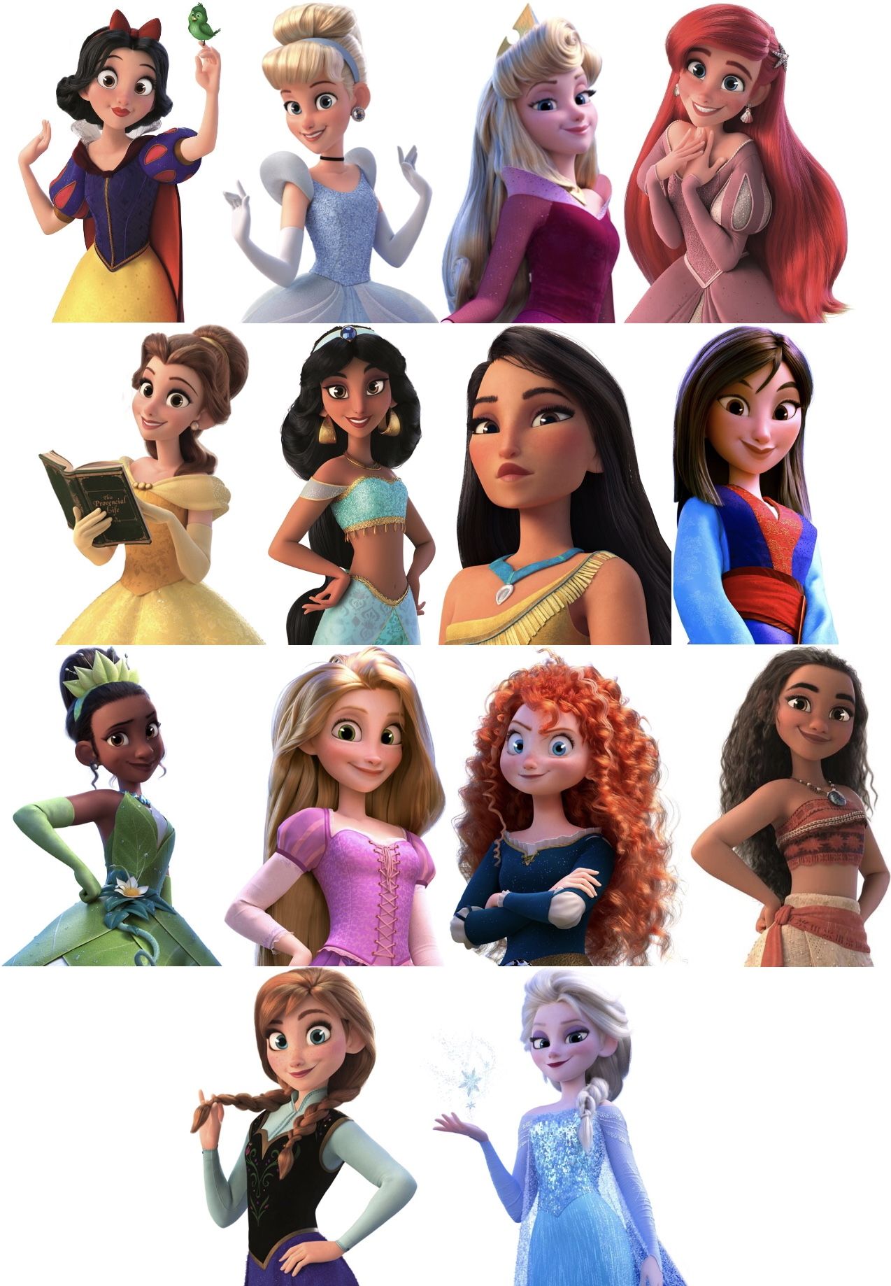 Disney Princess Art. Disney princess comics, All disney princesses, Disney princess merida