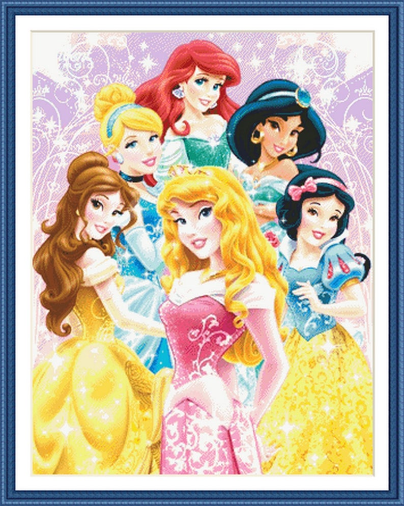 Disney Cross Stitch Pattern / Princess Cross Stitch / Disney. Etsy. Disney princess wallpaper, Disney princess drawings, Walt disney princesses