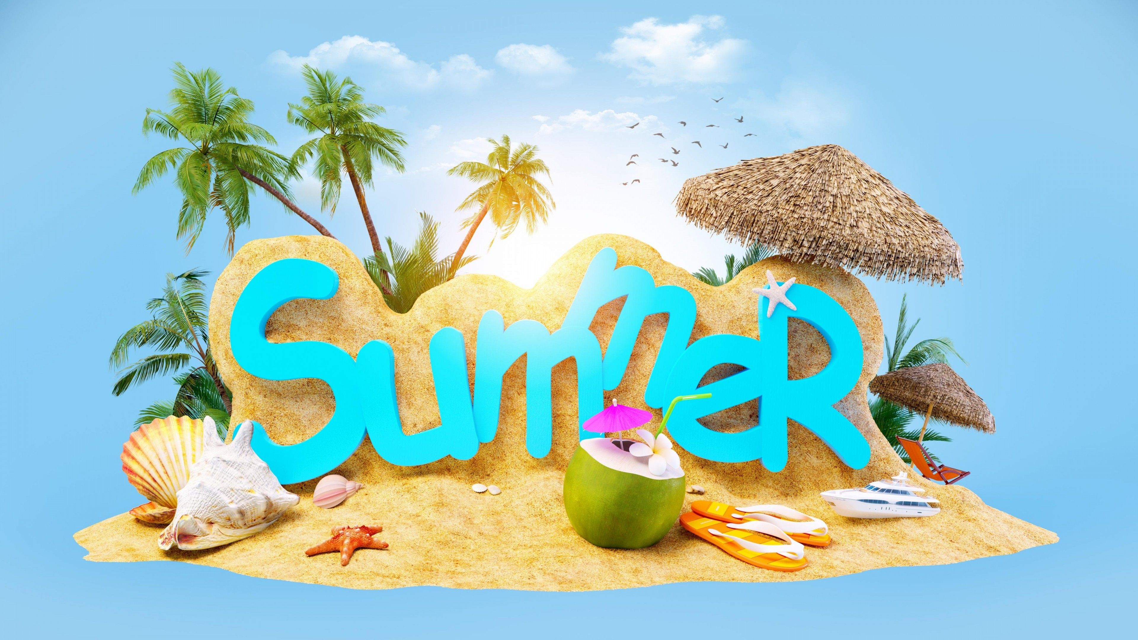 Summer Beach Wallpaper 4480x2654 56333