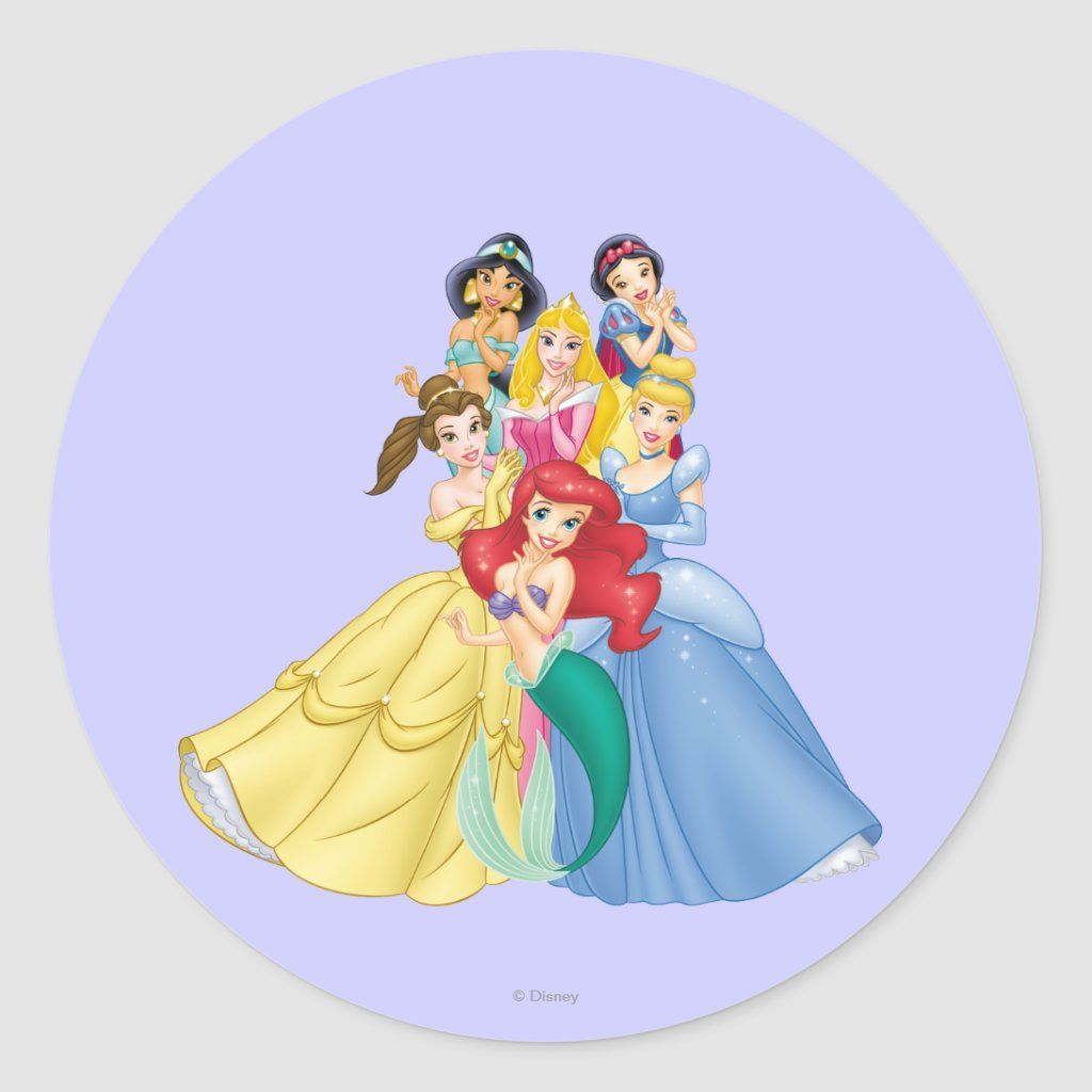 Disney Princess. Holding Hand to Face Classic Round Sticker. Zazzle.com. Disney princess funny, Disney, Disney funny