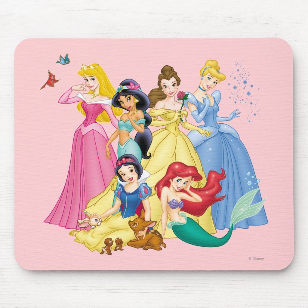 Disney Princess. Birds and Animals Mouse Pad. Zazzle.com. Disney sticker, Disney princess wallpaper, Disney princess