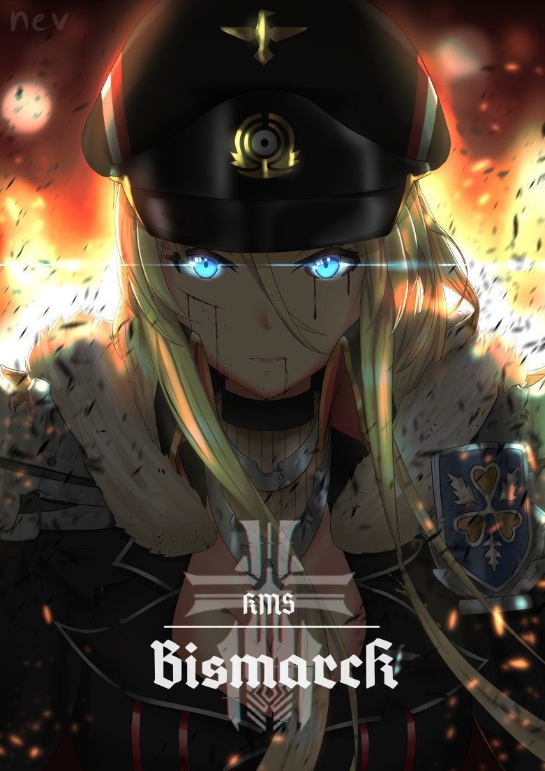 Federa Cuscino 150x50 Cm Azur Lane - Tema Anime Bismarck & Shinano - Pelle Pesca Morbida, Stampa 3D Su Entrambi I Lati