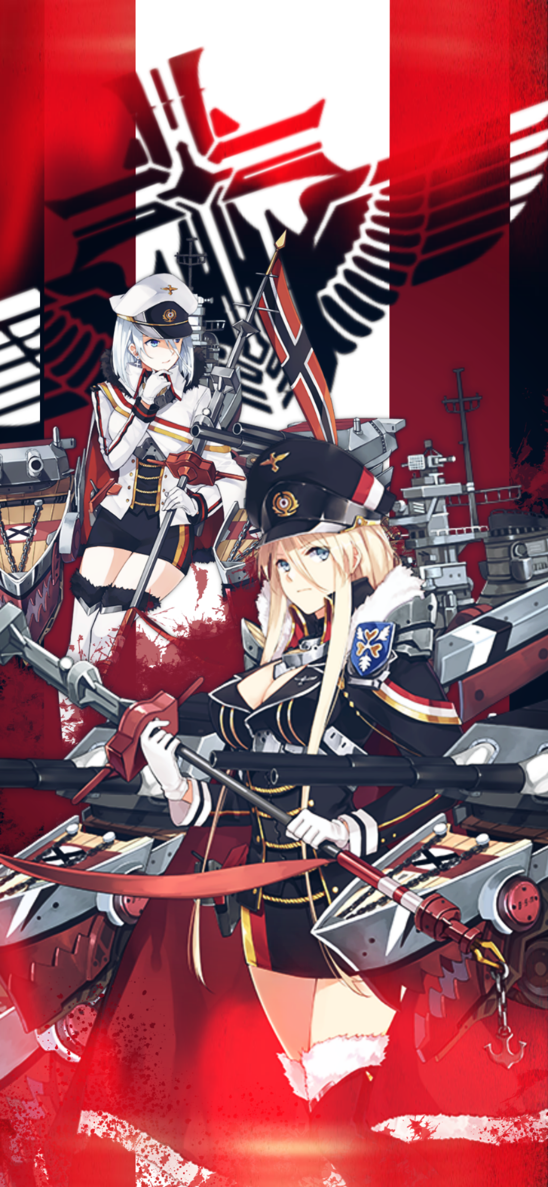 Bismarck and Tirplitz wallpaper (iPhone 10) (Request)