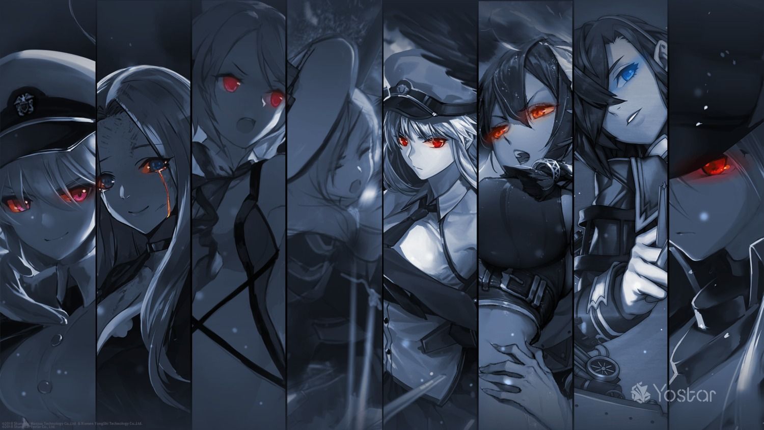 azur lane ark royal (azur lane) bismarck (azur lane) enterprise (azur lane) hood (azur lane) lexington (azur lane) south dakota (azur lane) yorktown (azur lane) tagme uniform wallpaper