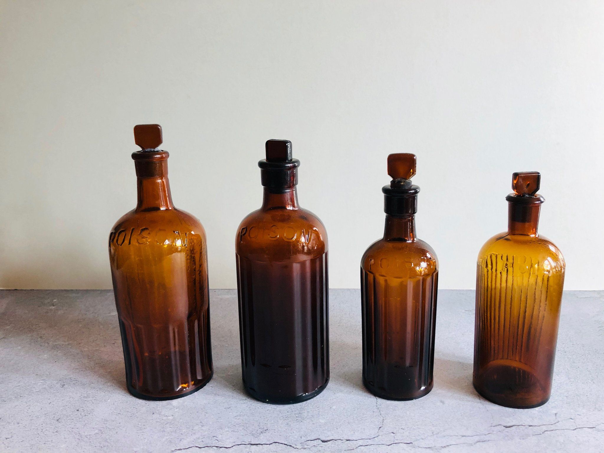 Vintage Apothecary Poison Bottle. Vintage Refill Bottle
