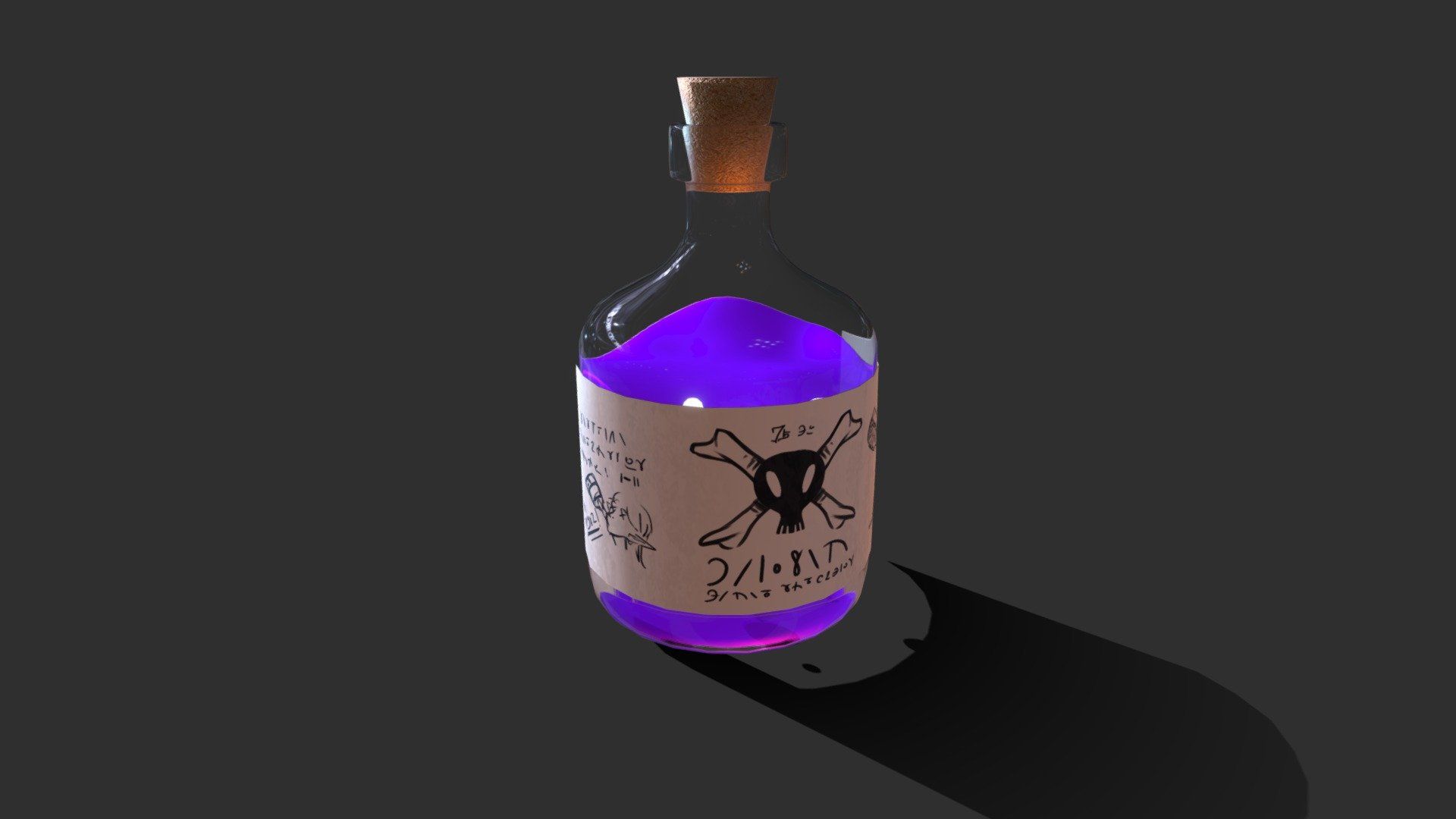 POISON GLASS BOTTLE Free 3D model by Studio Sazor [91f7008]