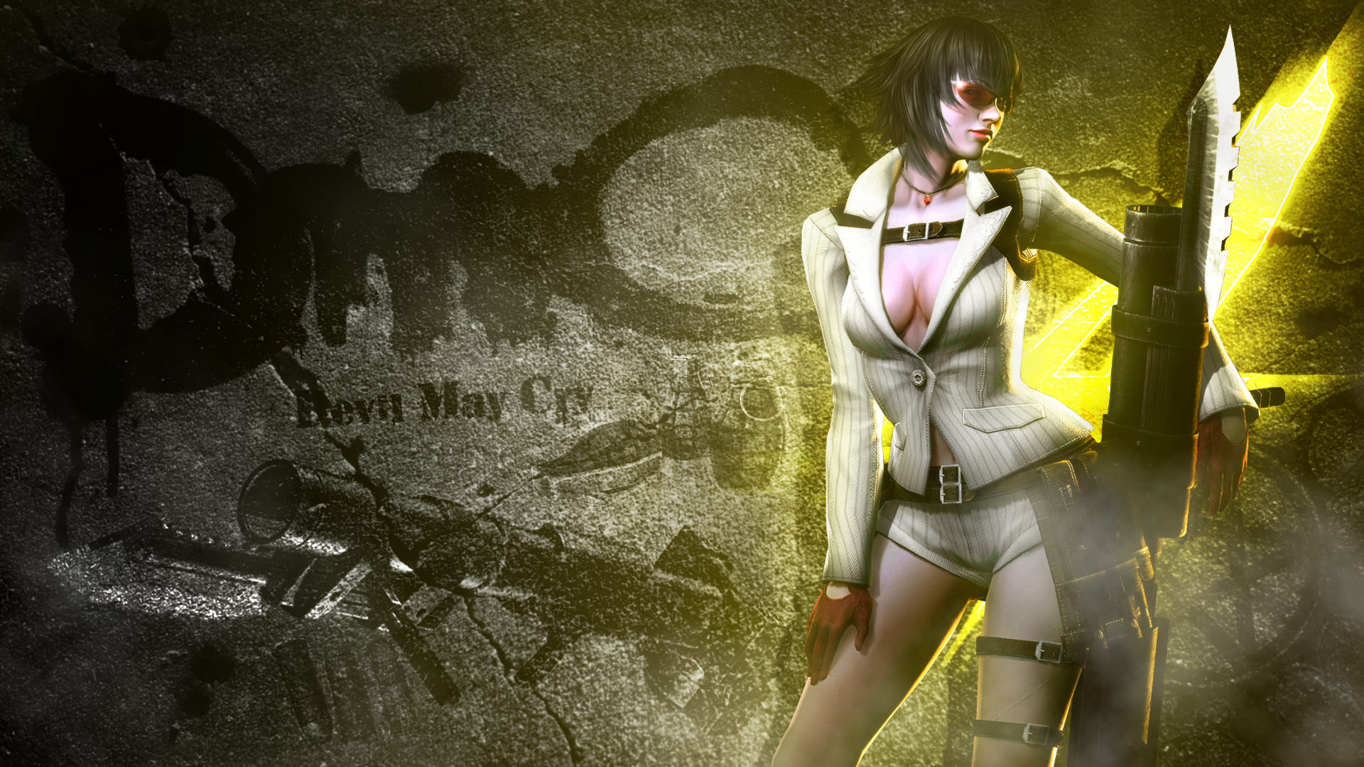 Wallpaper, Devil May Cry, cleavage, Lady Devil May Cry 1920x1080