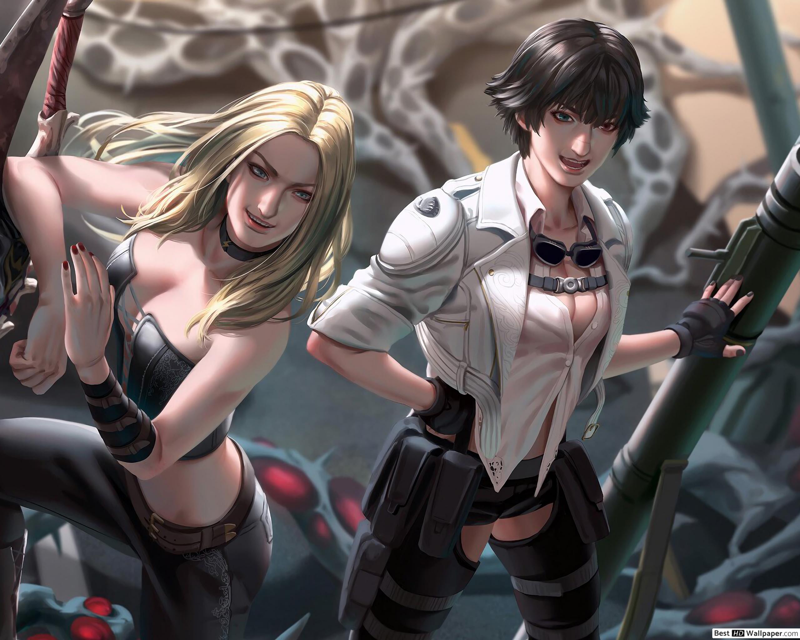 Trish with Lady May Cry 5 (Video Game) HD wallpaper download