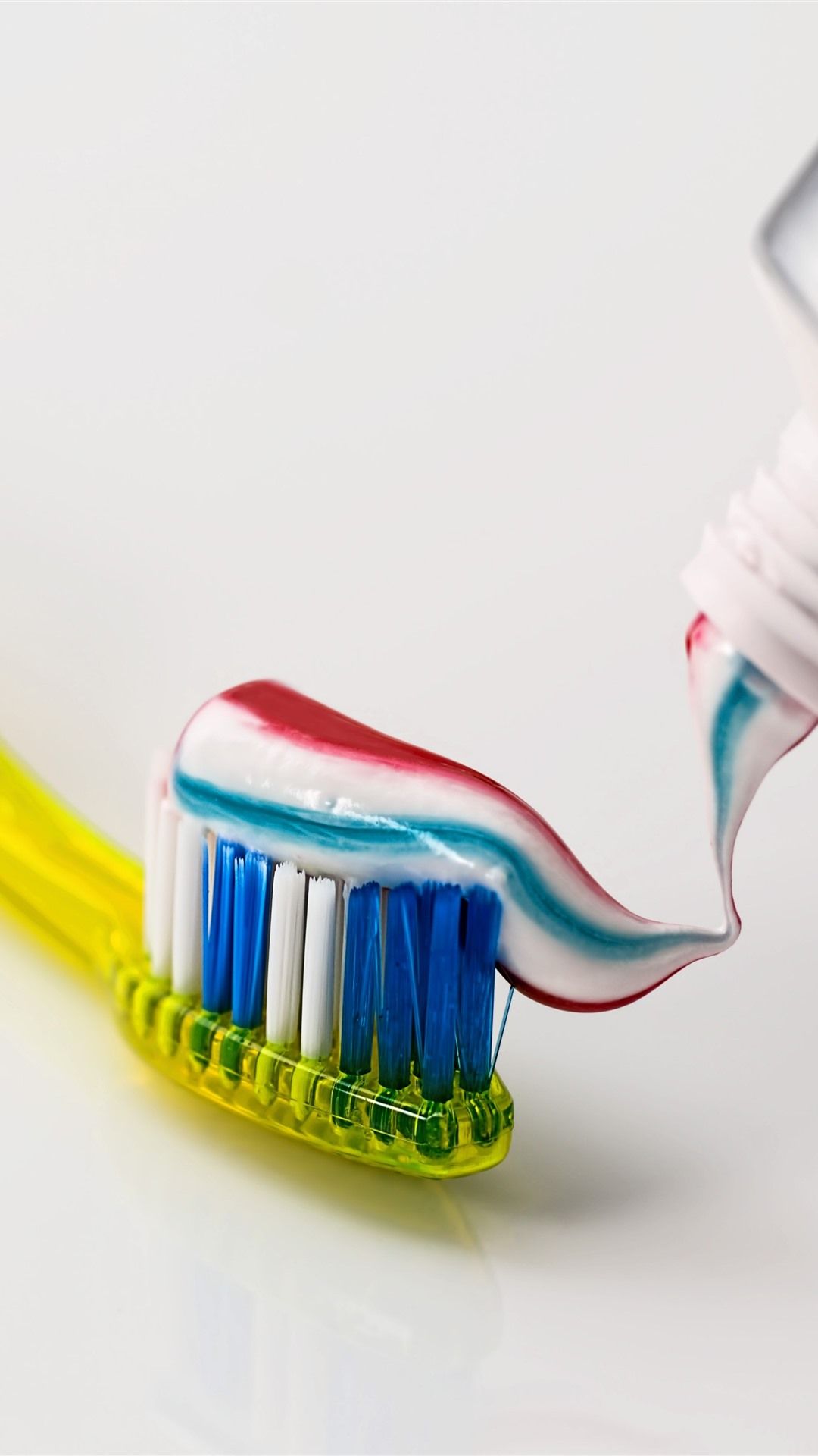 Wallpaper Toothbrush, colorful toothpaste 5120x2880 UHD 5K Picture, Image
