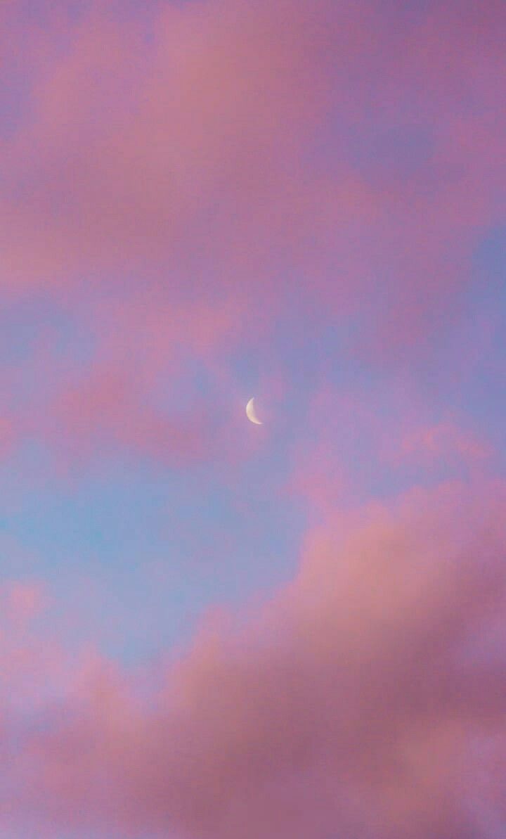 wallpaper #background #sky #moon #clouds #pink. Cotton candy clouds, Pretty wallpaper, Clouds