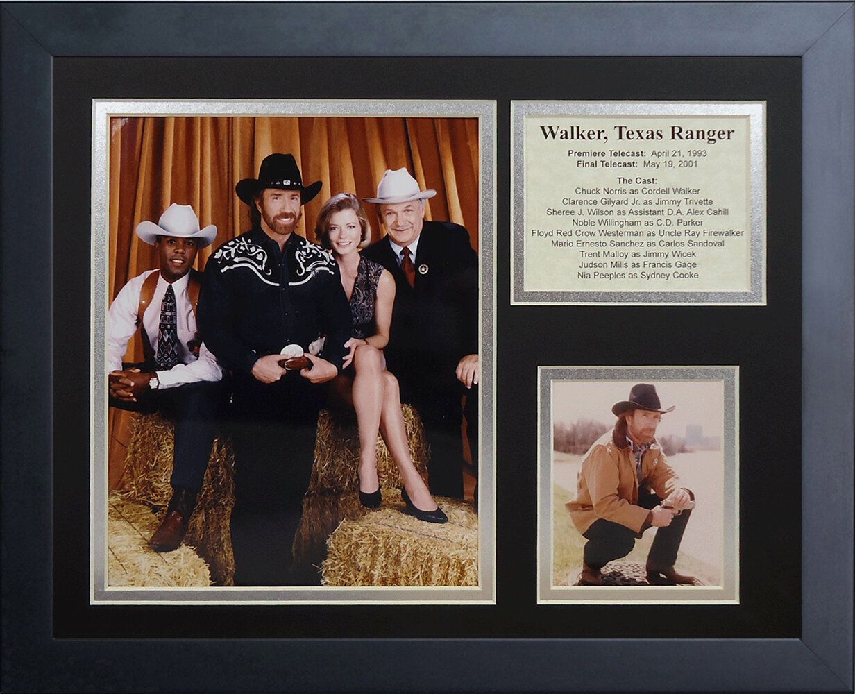 Legends Never Die Walker Texas Ranger Framed Memorabilia