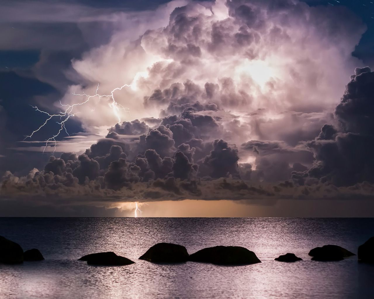 Storm Clouds over Ocean 1280x1024 Resolution HD 4k Wallpaper, Image, Background, Photo and Picture