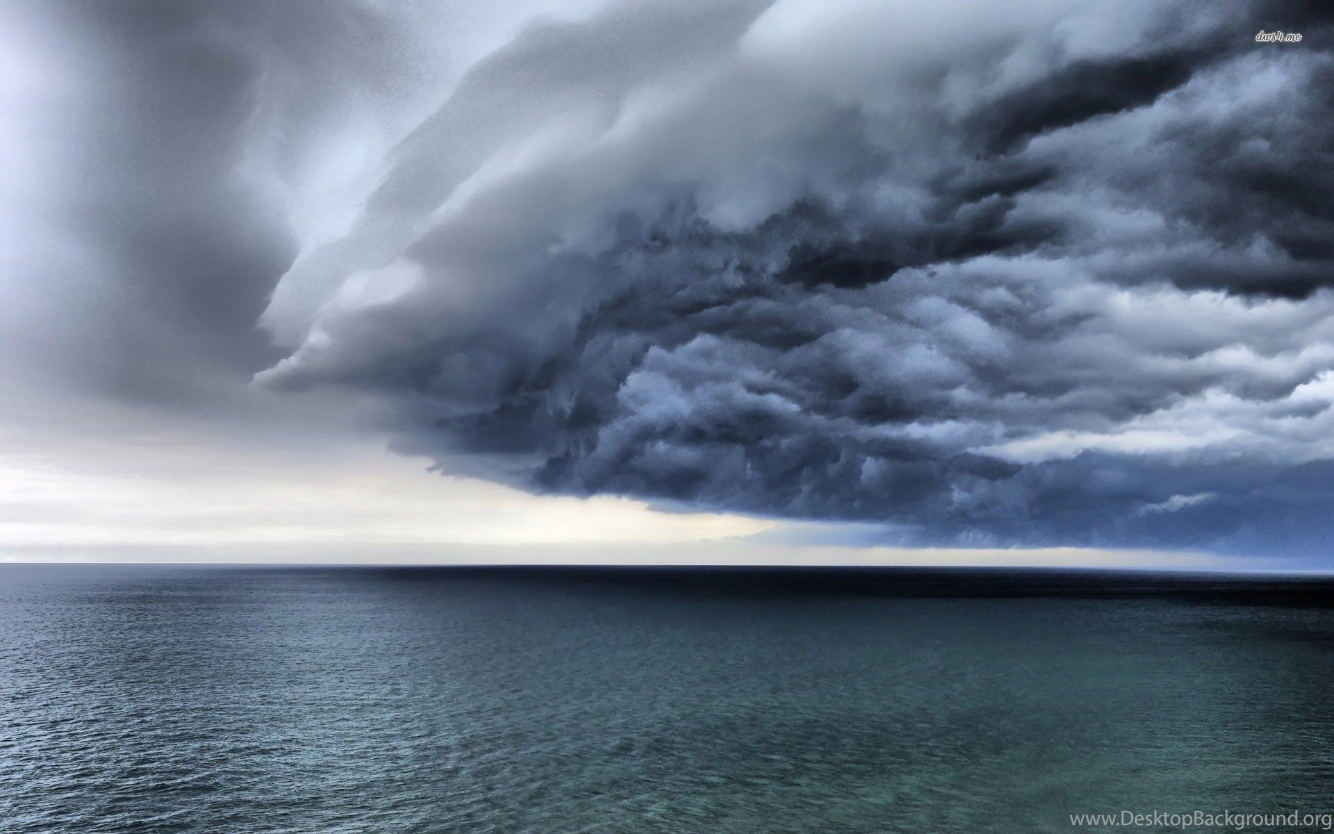 Ocean Storm Clouds Wallpaper HD Wallpaper