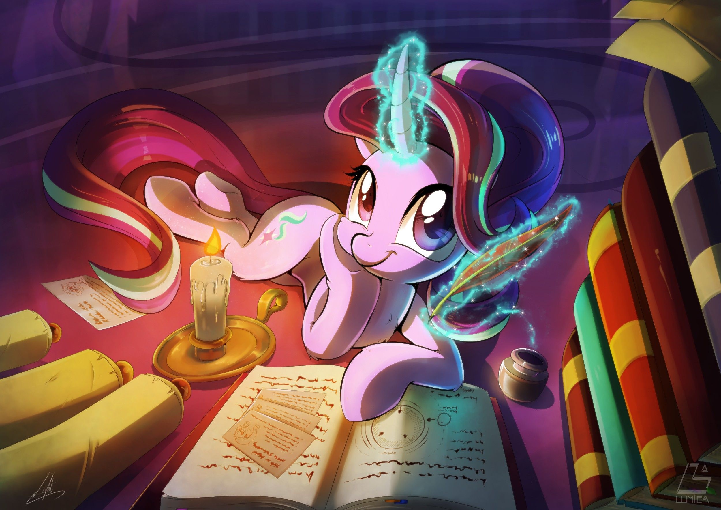 Wallpaper, illustration, anime, My Little Pony, mlp fim, Starlight Glimmer, screenshot 2500x1767