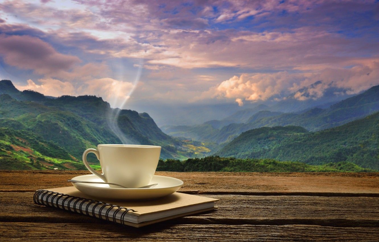 Wallpaper dawn, coffee, morning, Cup, hot, coffee cup, good morning image for desktop, section настроения