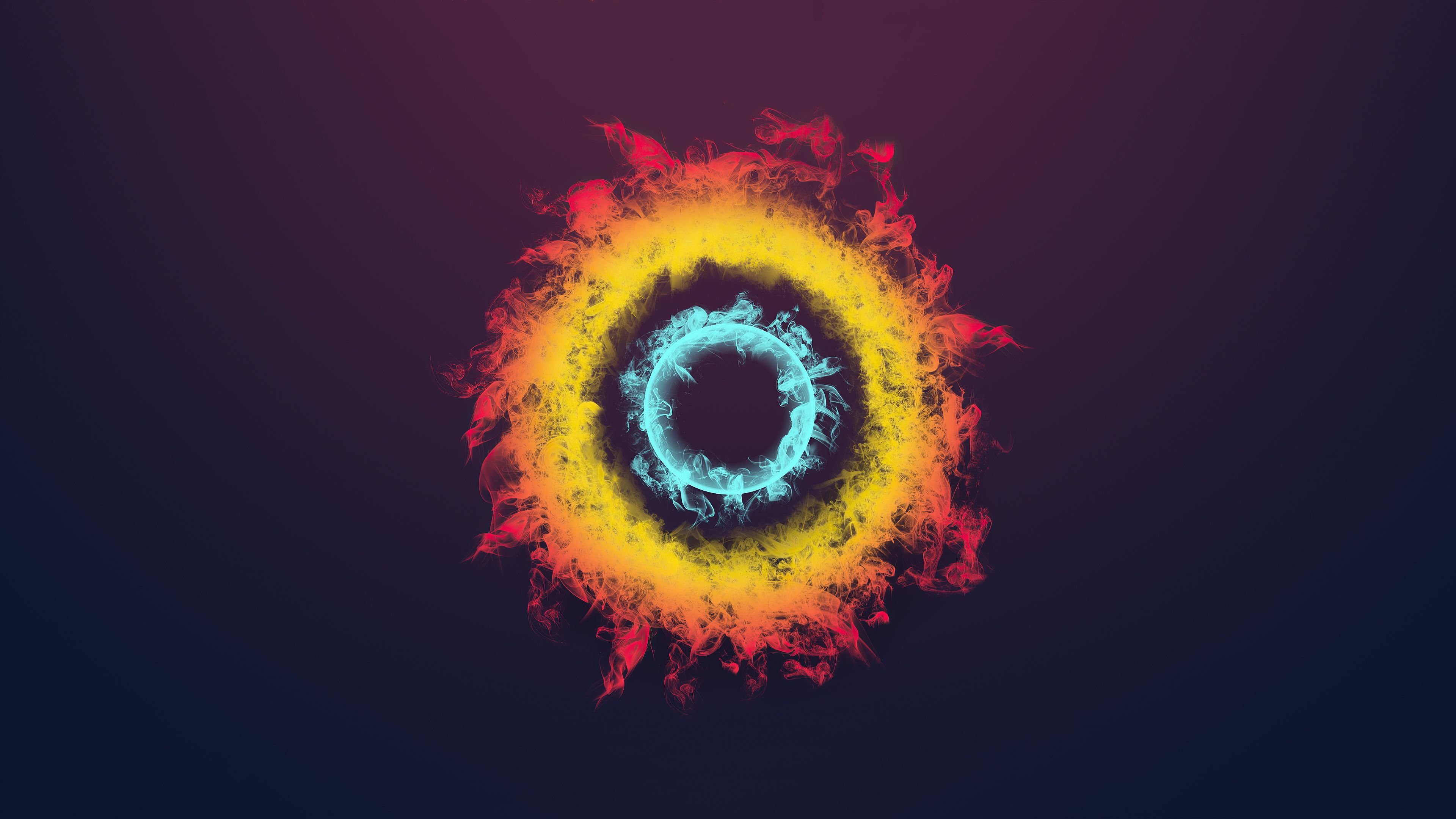 Fire Circle Abstract 4k, HD Abstract, 4k Wallpaper, Image, Background, Photo and Picture