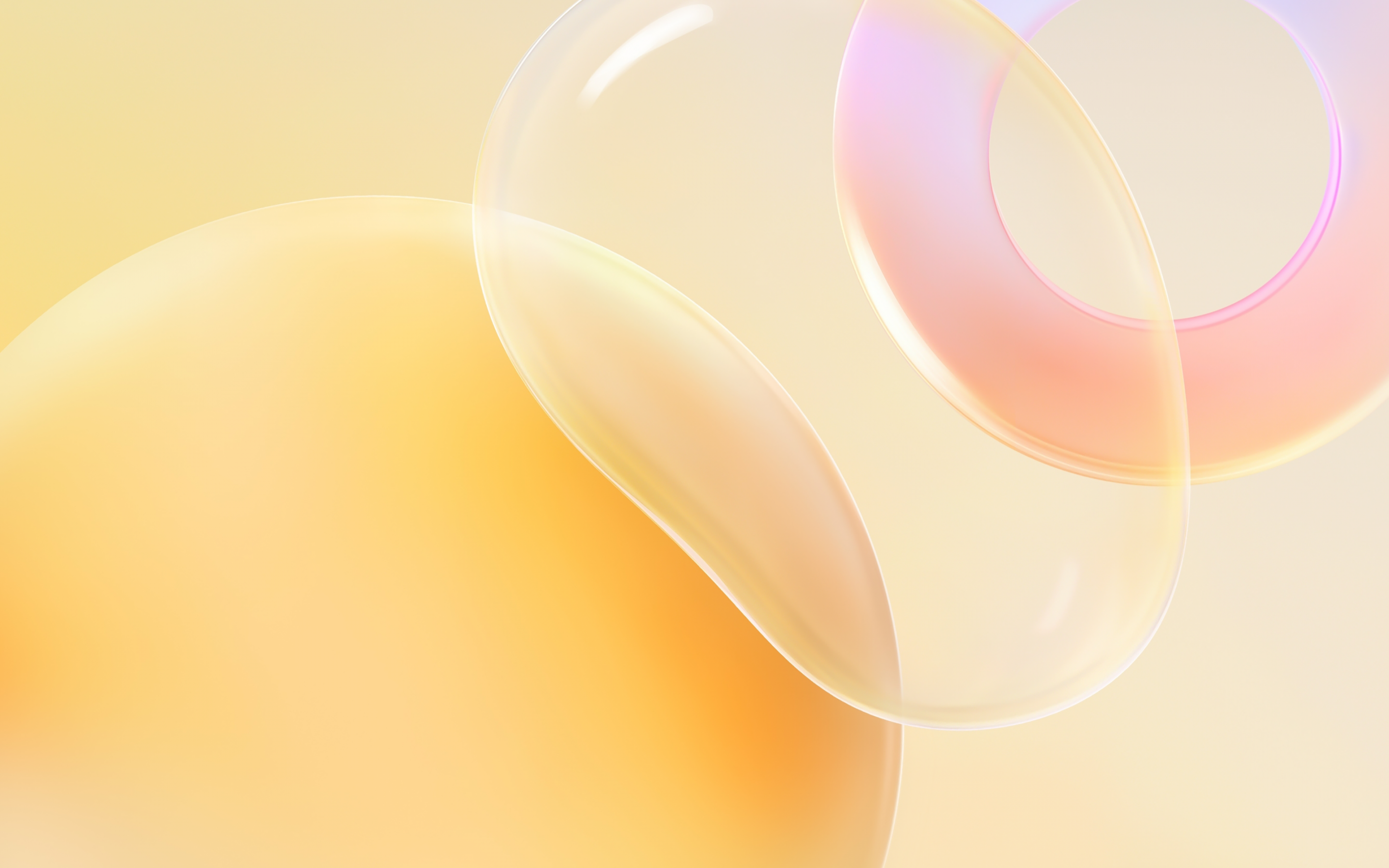 Huawei Nova 8 Pro 4K Wallpaper, Bubble, Circle, White background, Yellow, Stock, Aesthetic, Abstract
