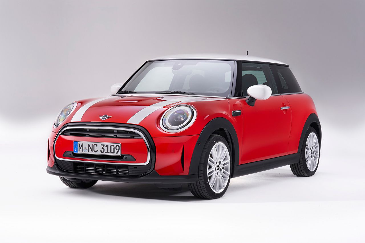 Desktop Wallpaper Mini Cooper, Worldwide, (F56), 2021 Red Metallic