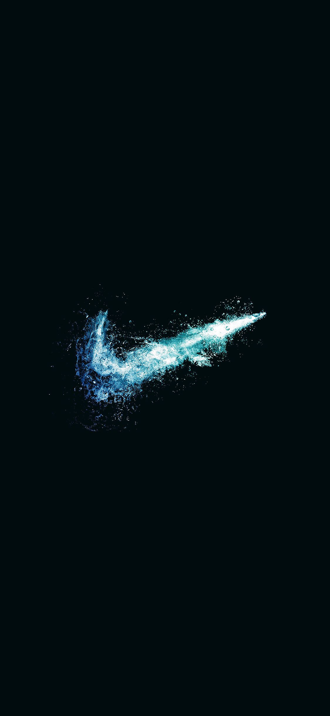 wallpaper nike water logo dark minimal