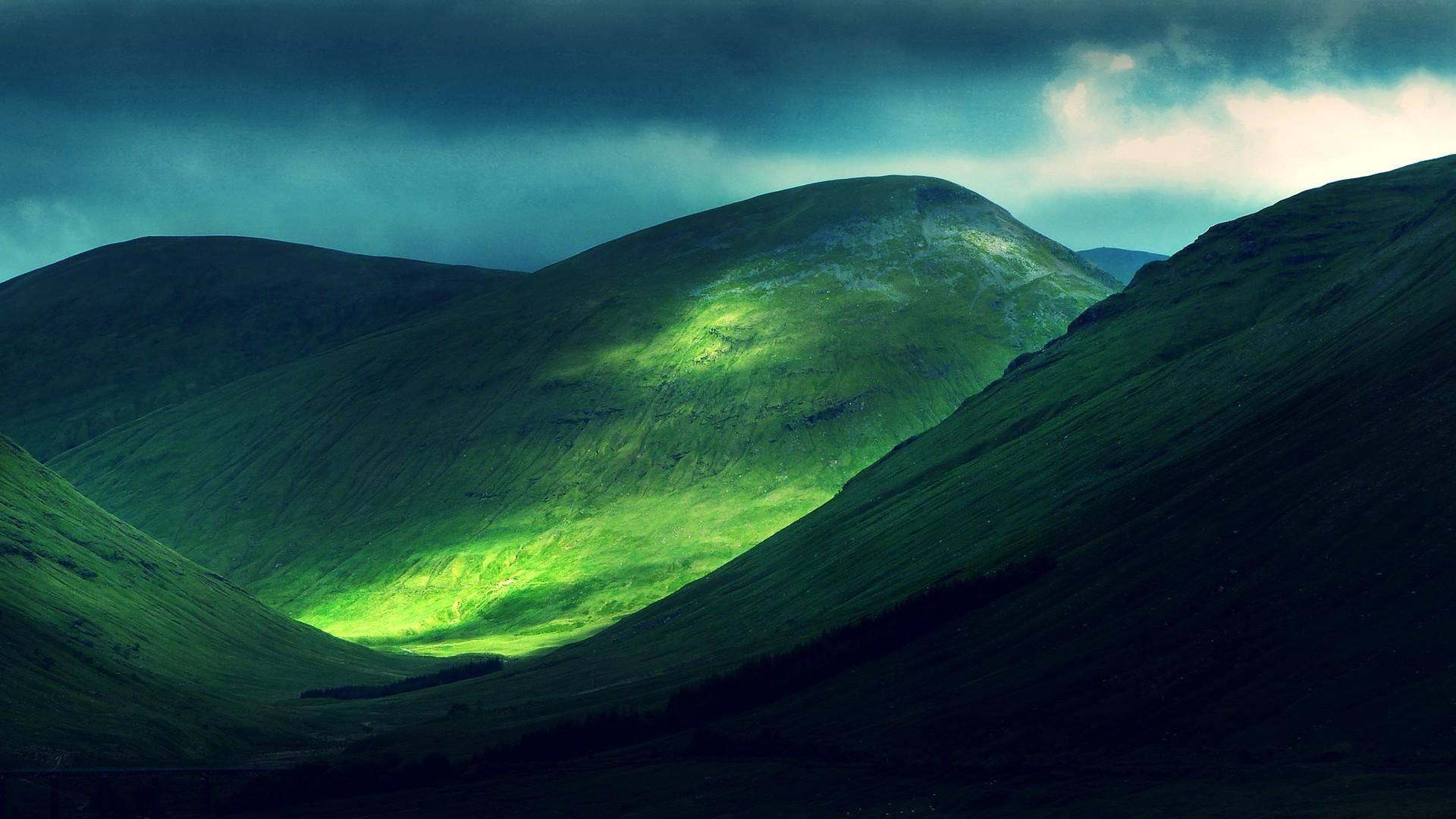 hill wallpaper, nature, green, highland, mountainous landforms, sky, hill, mountain, natural landscape, atmosphere, wilderness