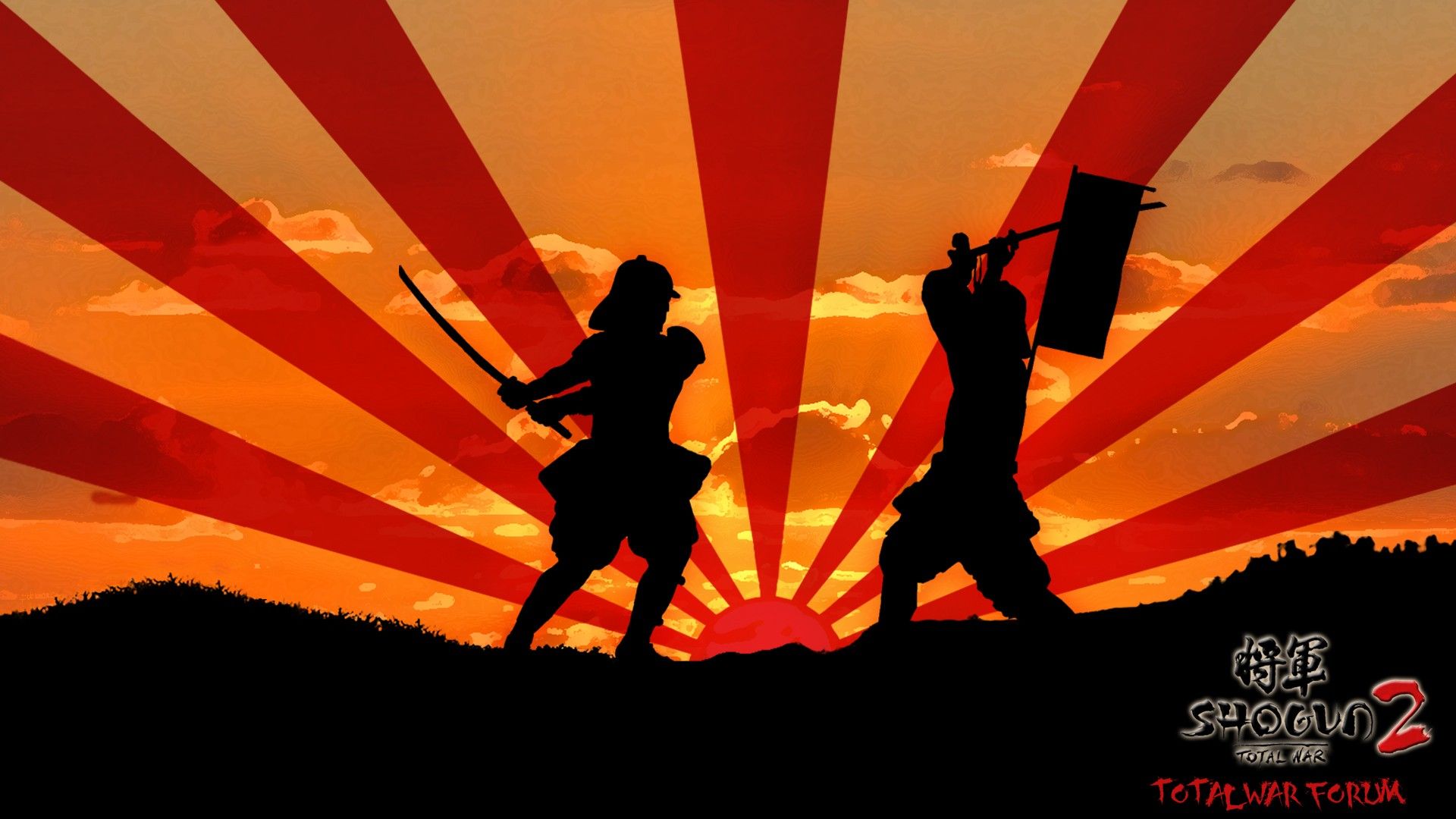Total War: Shogun Japan, Samurai, Silhouette Wallpaper HD / Desktop and Mobile Background