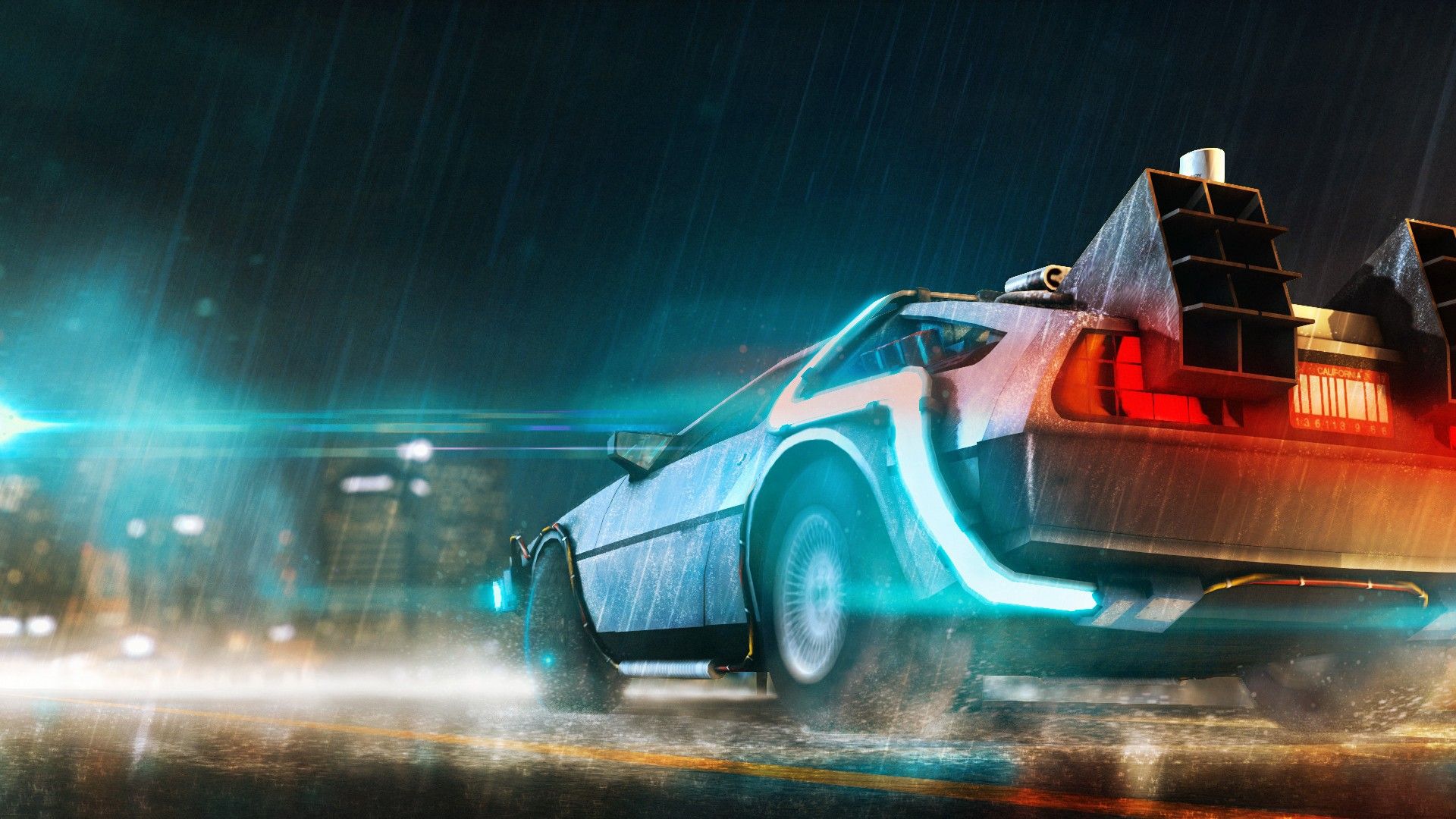 Back to the Future, DeLorean DMC- Art Wallpaper & Background Image