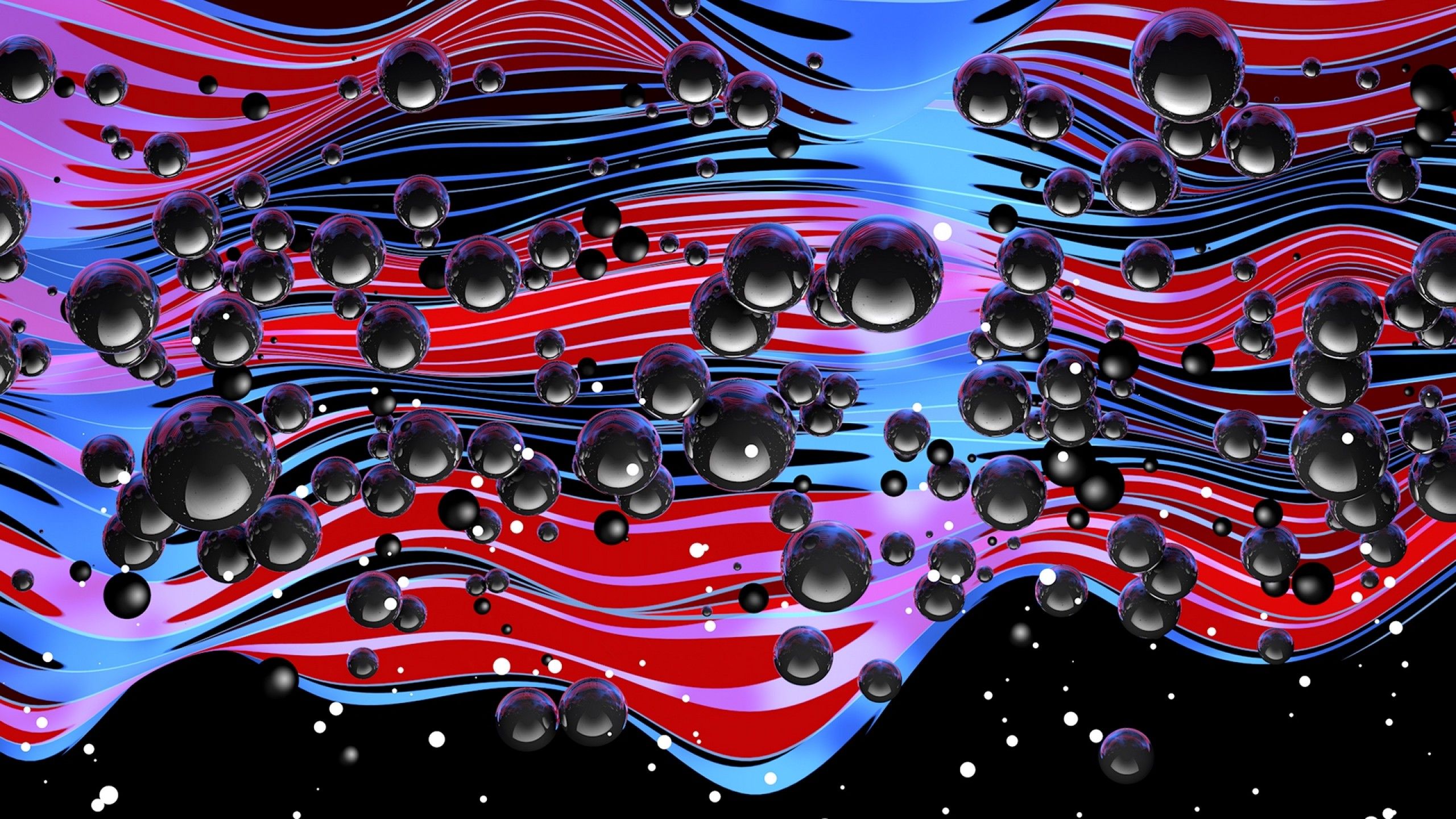 Bubbles over wavy lines HD Wallpaper Youtube Cover Photo