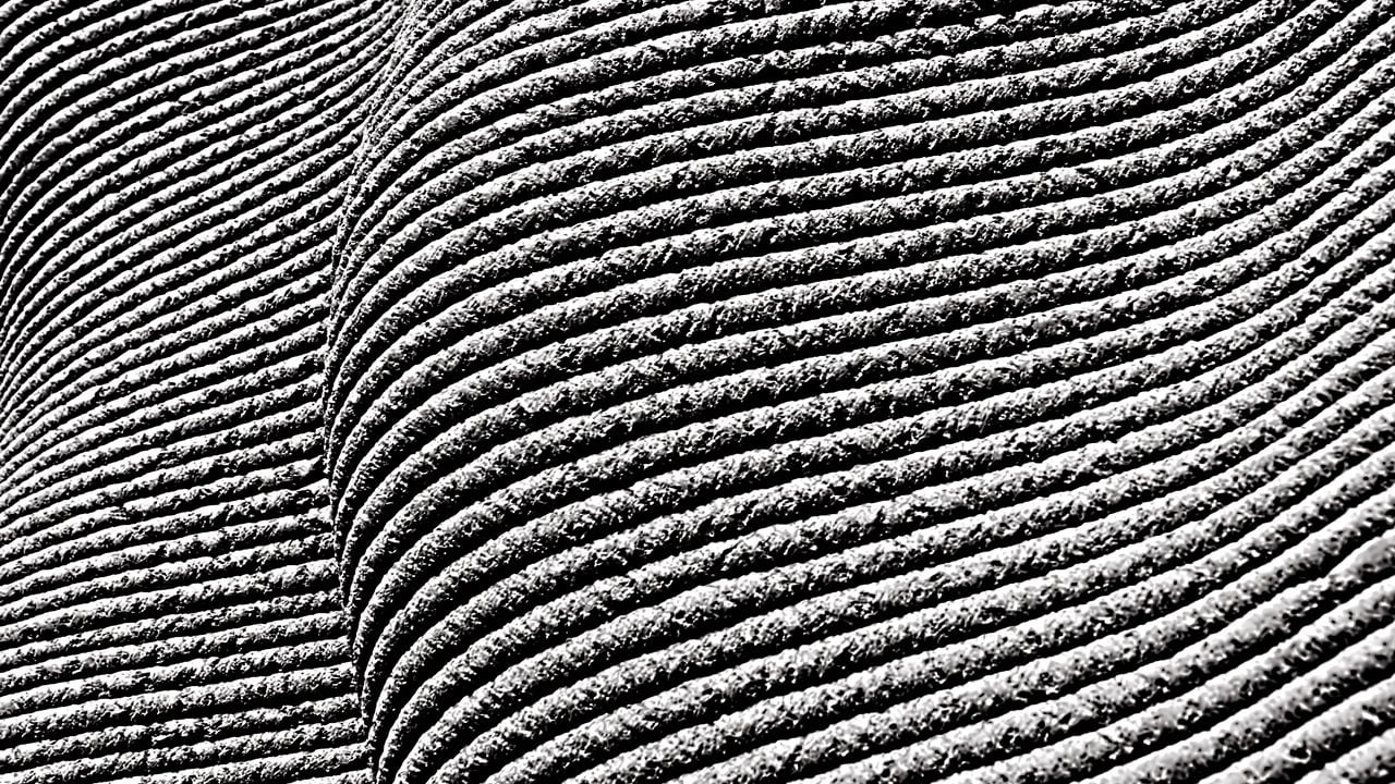 Wallpaper texture relief lines gray wavy