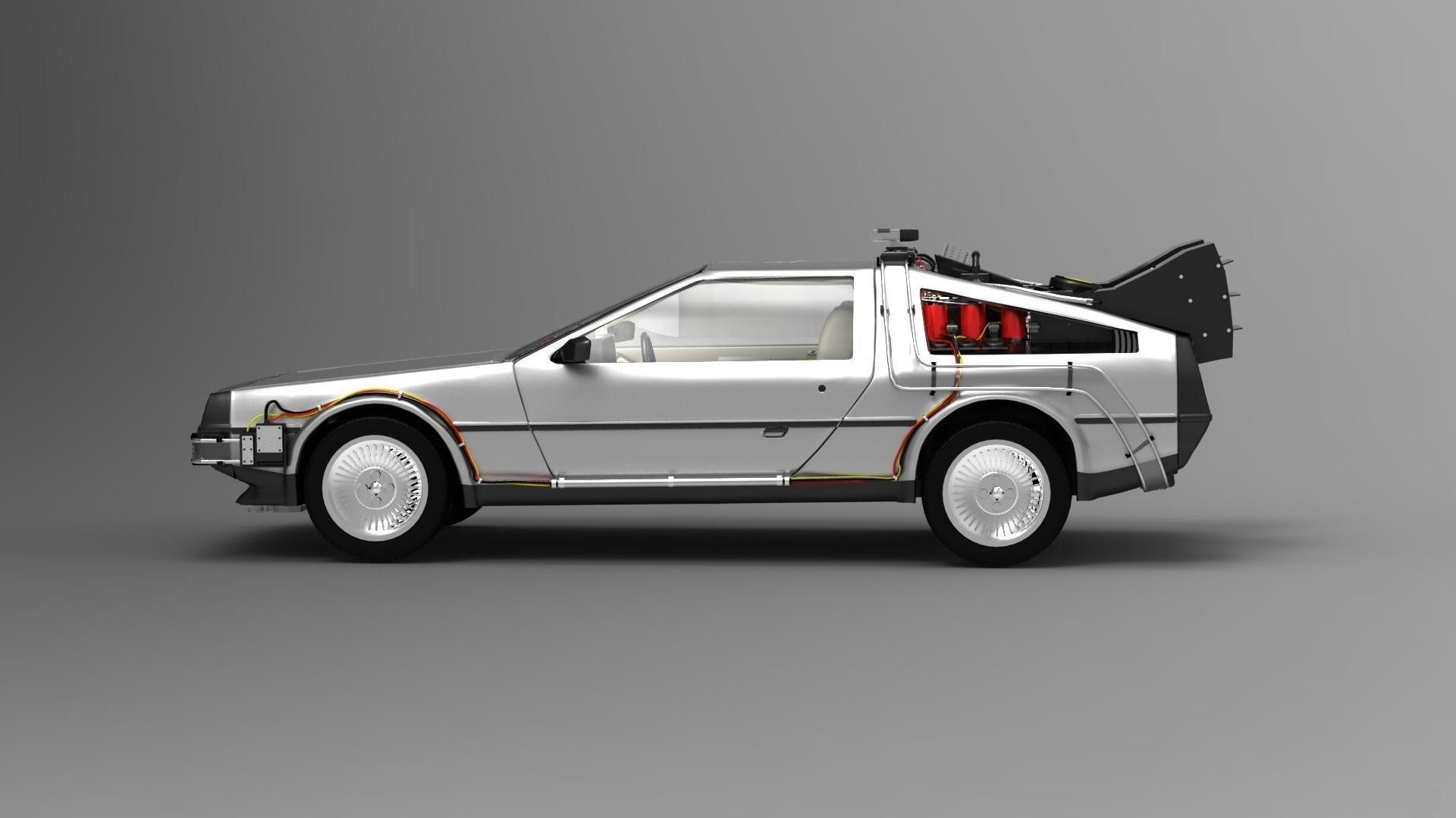 Minimalistic, Back To The Future, DeLorean DMC 12 Wallpaper