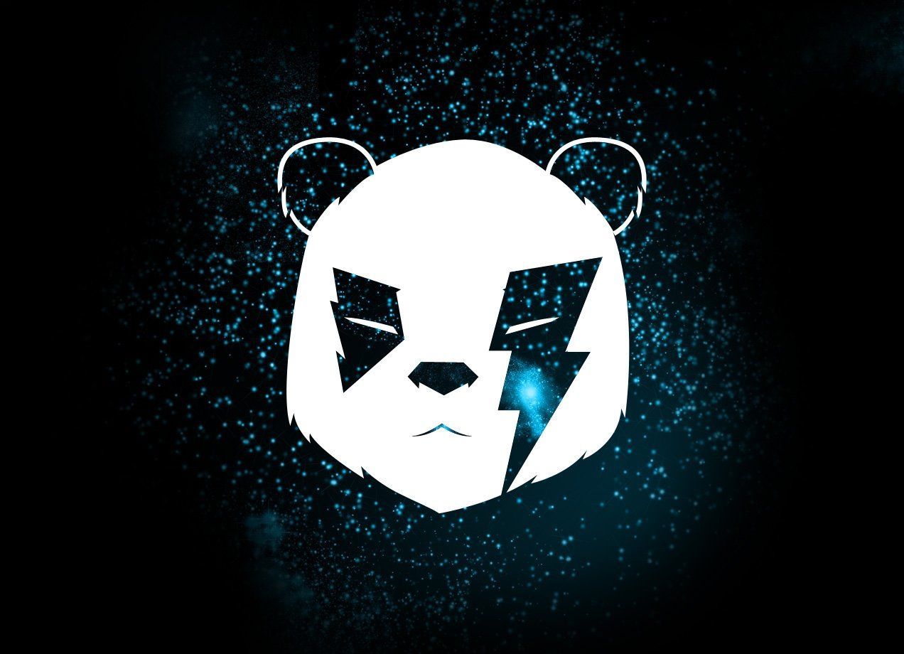 Space Panda Rocker. Gambar serigala, Ilustrasi poster, Seni 3D
