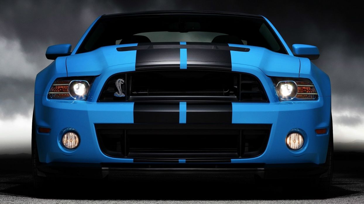 Blue cars vehicles Ford Mustang Ford Shelby Ford Mustang Shelby GT500 wallpaperx1080