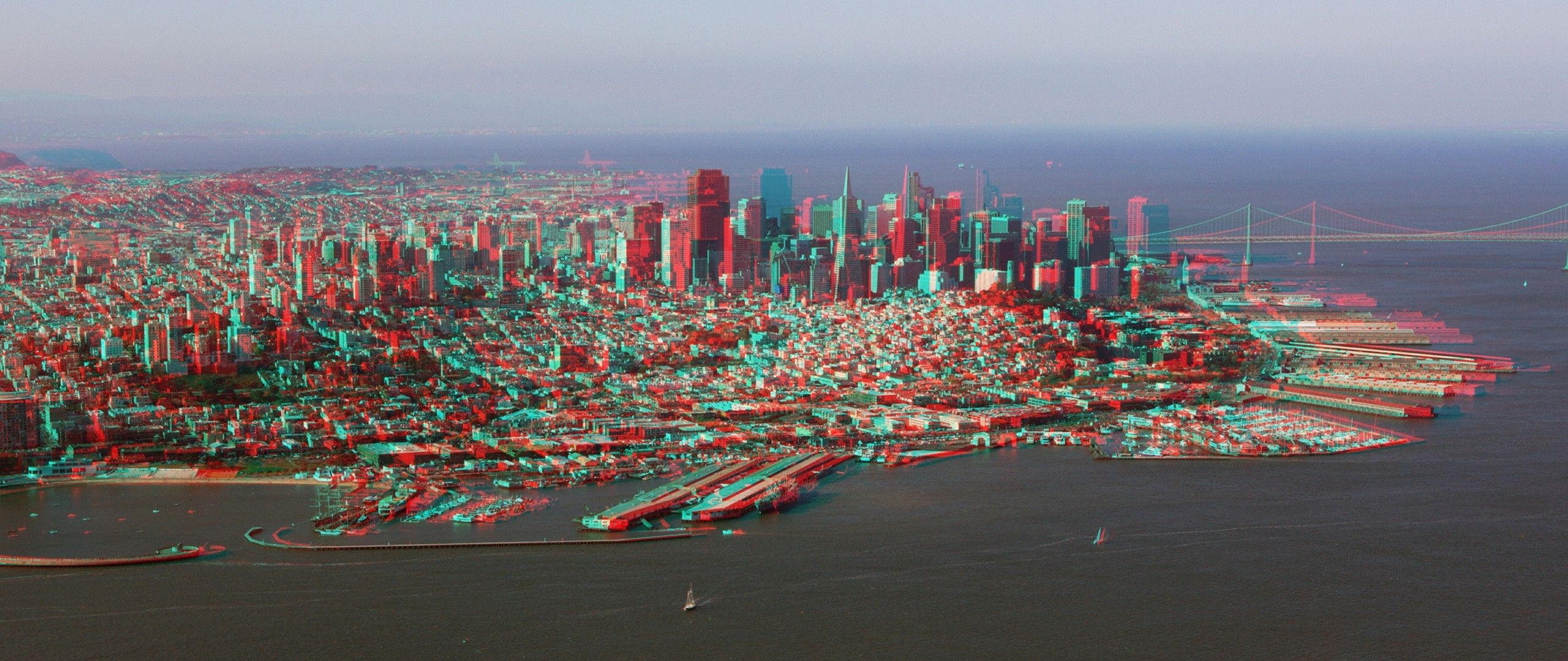 city, Anaglyph 3D Wallpaper HD / Desktop and Mobile Background