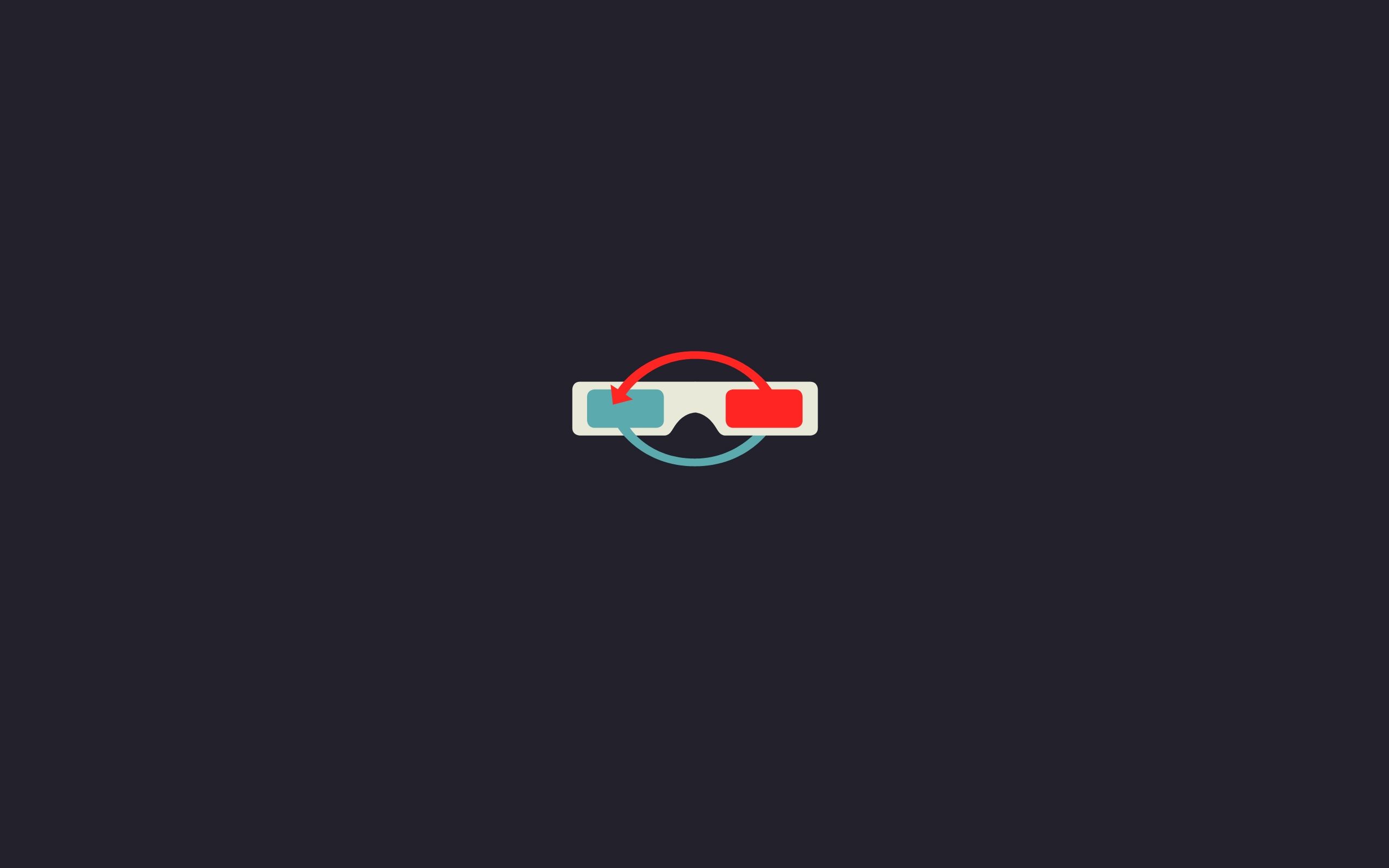 minimalistic anaglyph 3D glasses