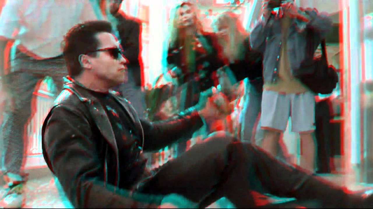 terminator 2 anaglyph wallpaper red cyan