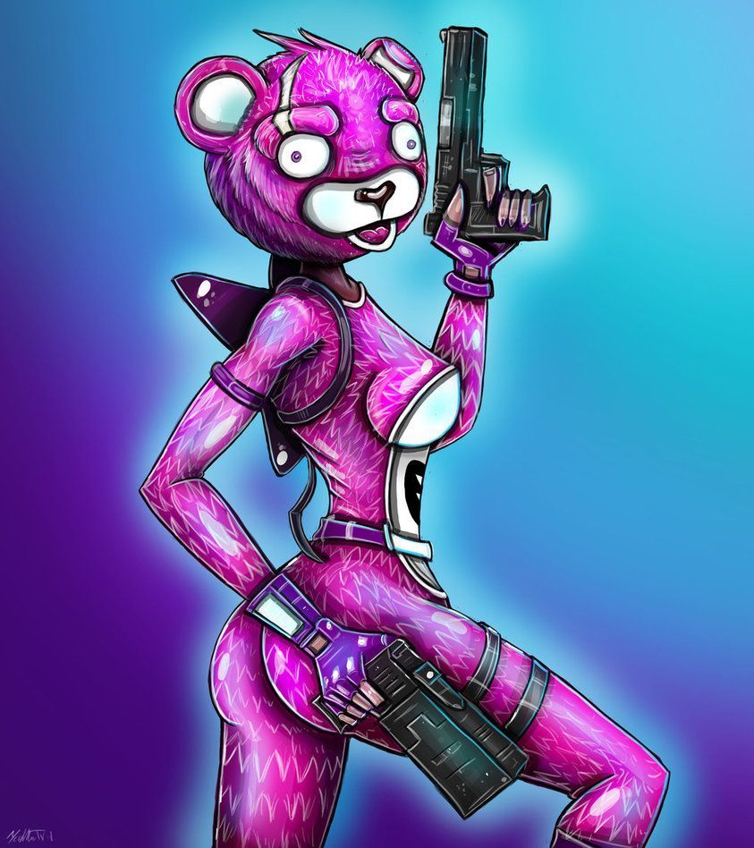 Pink Teddy Bear (Fortnite) by YeahManProductions. Pink teddy bear, Bear, Fortnite