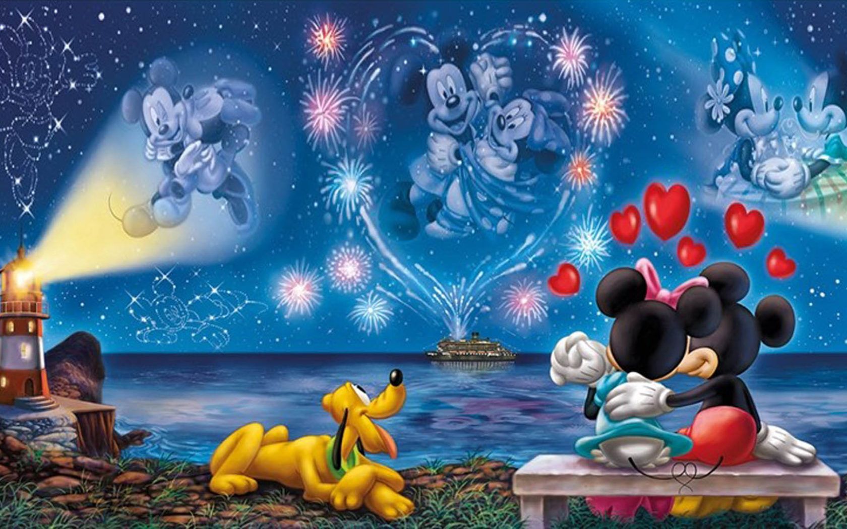 Walt Disney Mickey And Minnie Love Couple Wallpaper HD 1920x1080, Wallpaper13.com