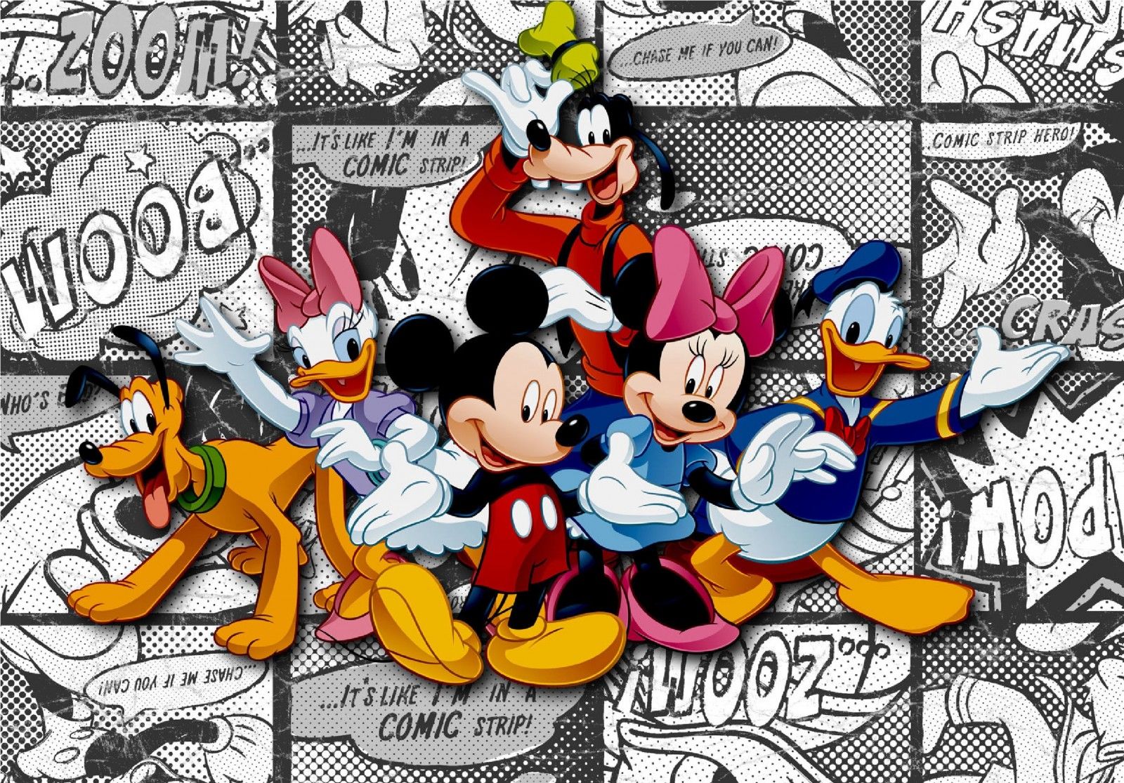 Disney XL Photo Wallpaper Mural Mickey Mouse Goofy Pluto