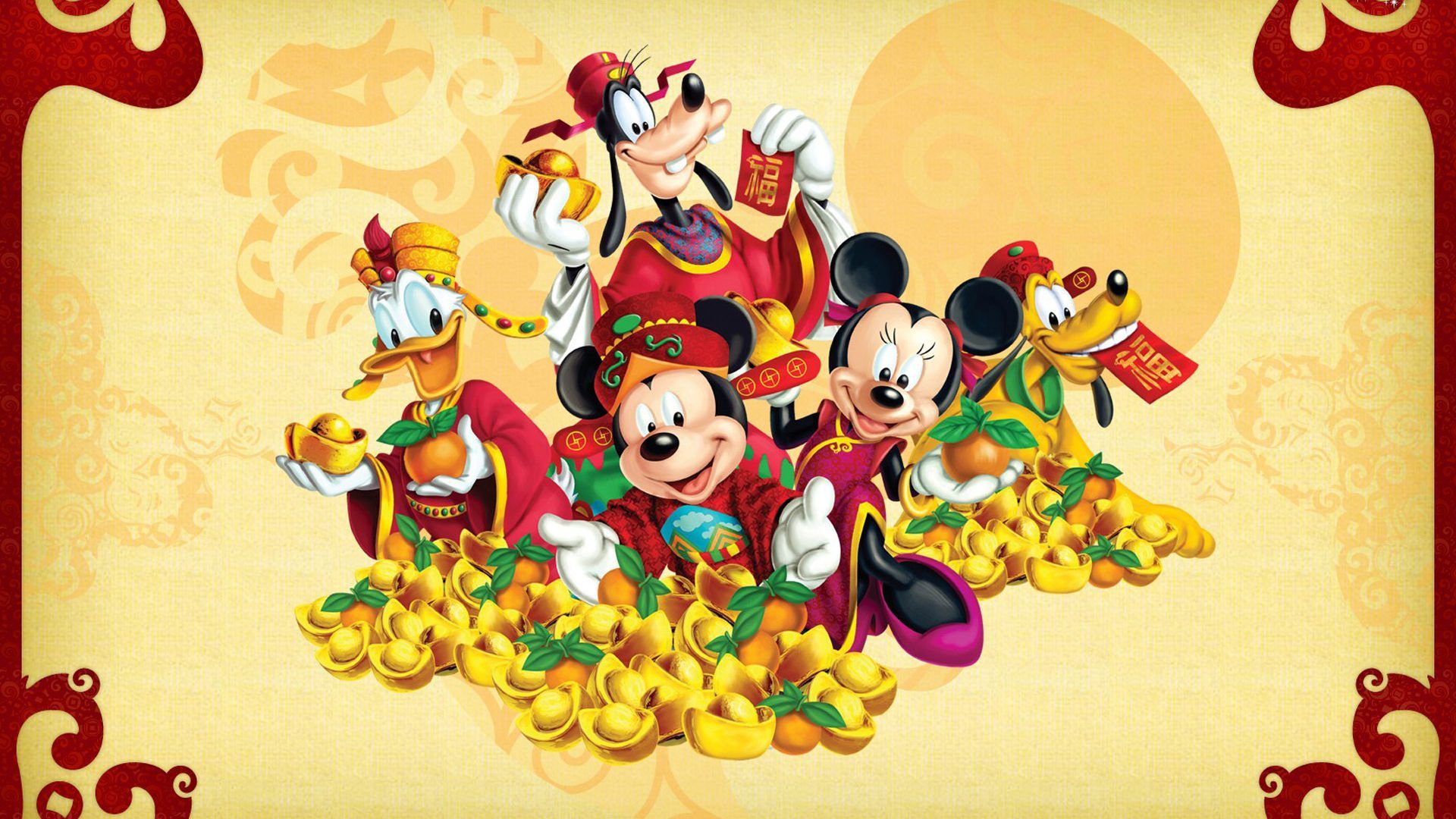 Disney Mickey Mouse Chinese New Year HD Wallpaper