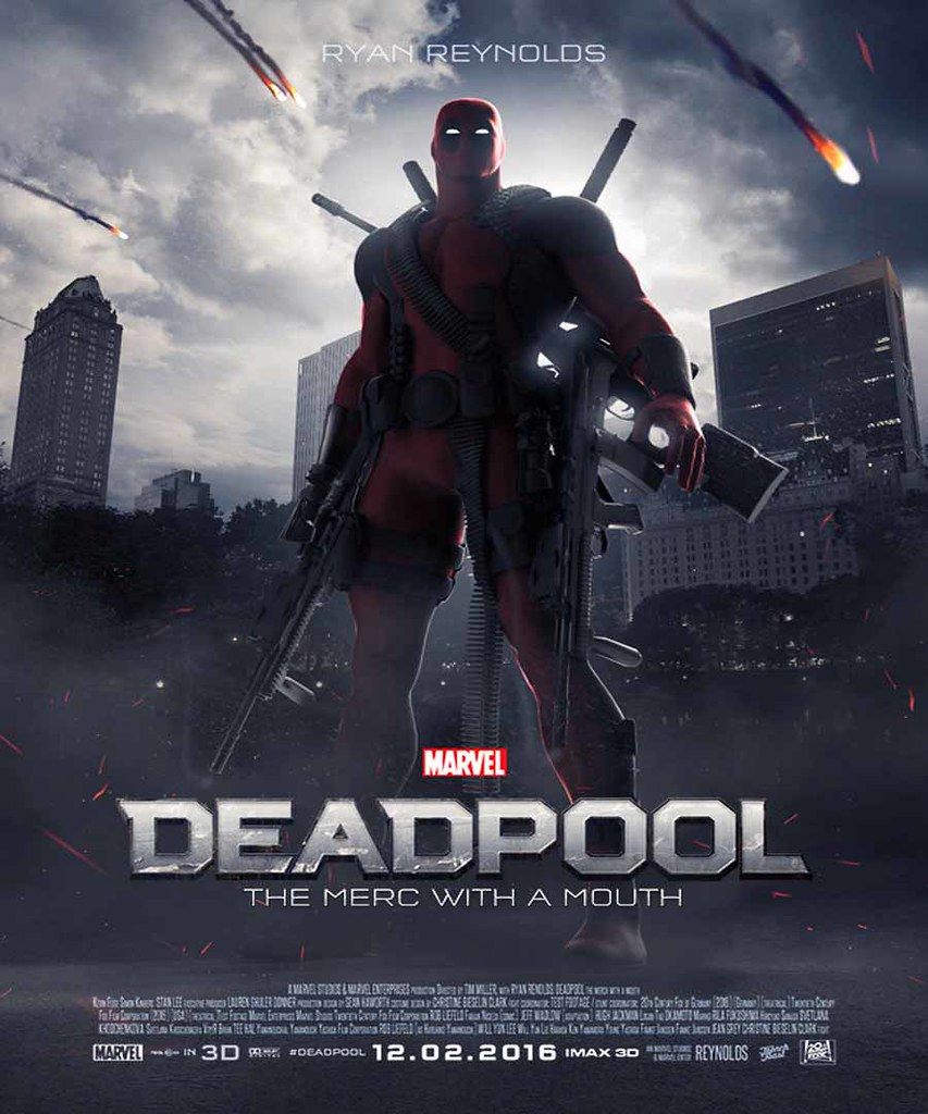 Ryan Reynolds As DeadPool 2016 Movie Poster Wallpaper