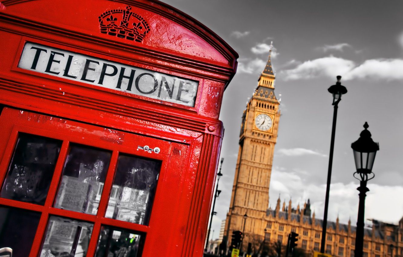 Wallpaper England, London, phone booth, London, England, Big Ben, telephone image for desktop, section город