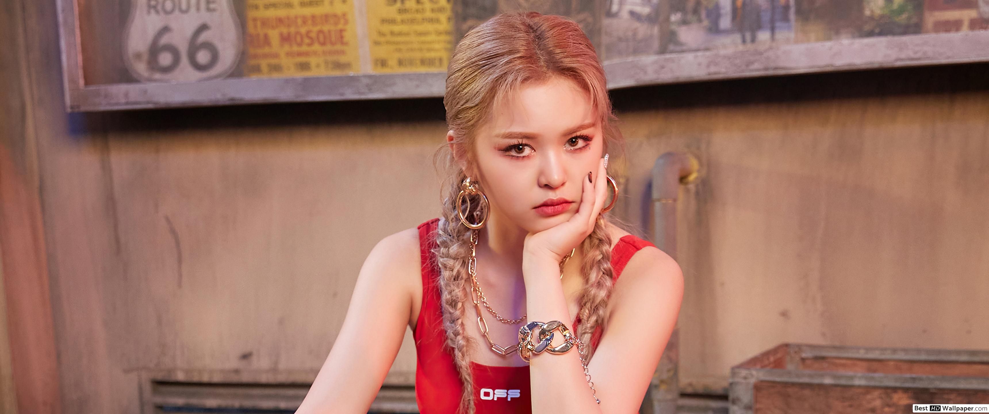 E:U In 'La Di Da' MV Shoot From Everglow (K Pop Band) HD Wallpaper Download