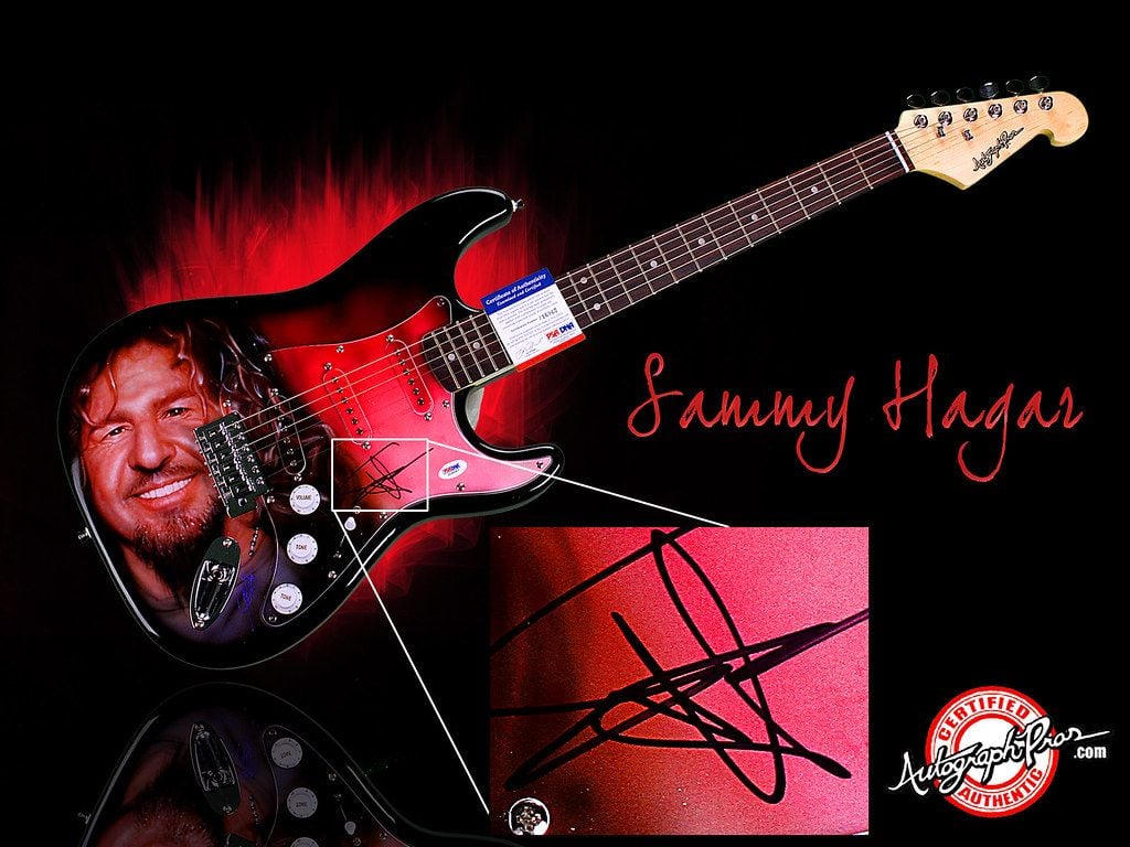 Sammy Hagar Autographed Guitar J16067 Wallpaper