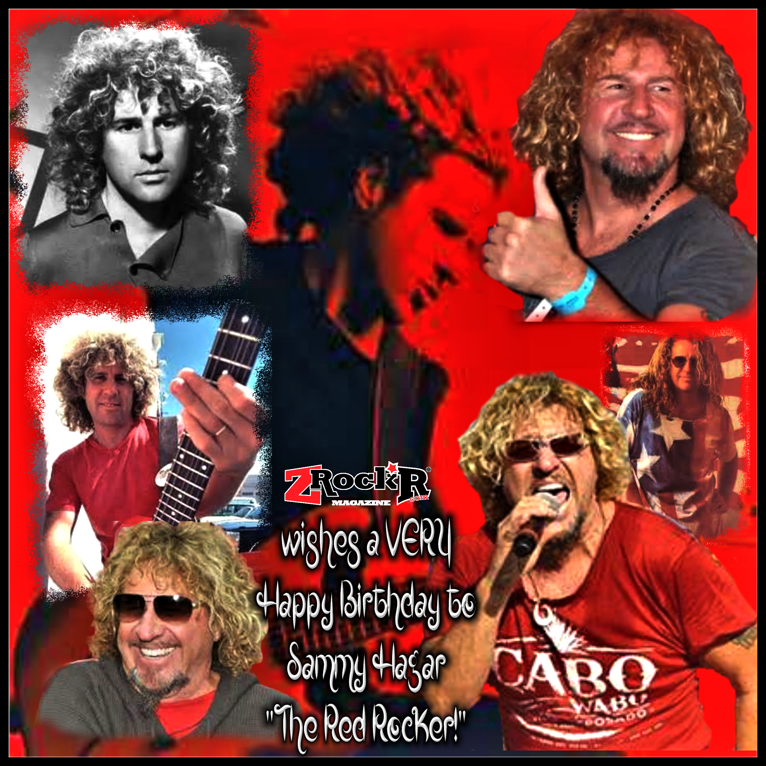 Sammy Hagar's Birthday Collage' By Photoartist LisaKay Allen PassionFeast. Birthday Collage, Photo Posters, Band Wallpaper