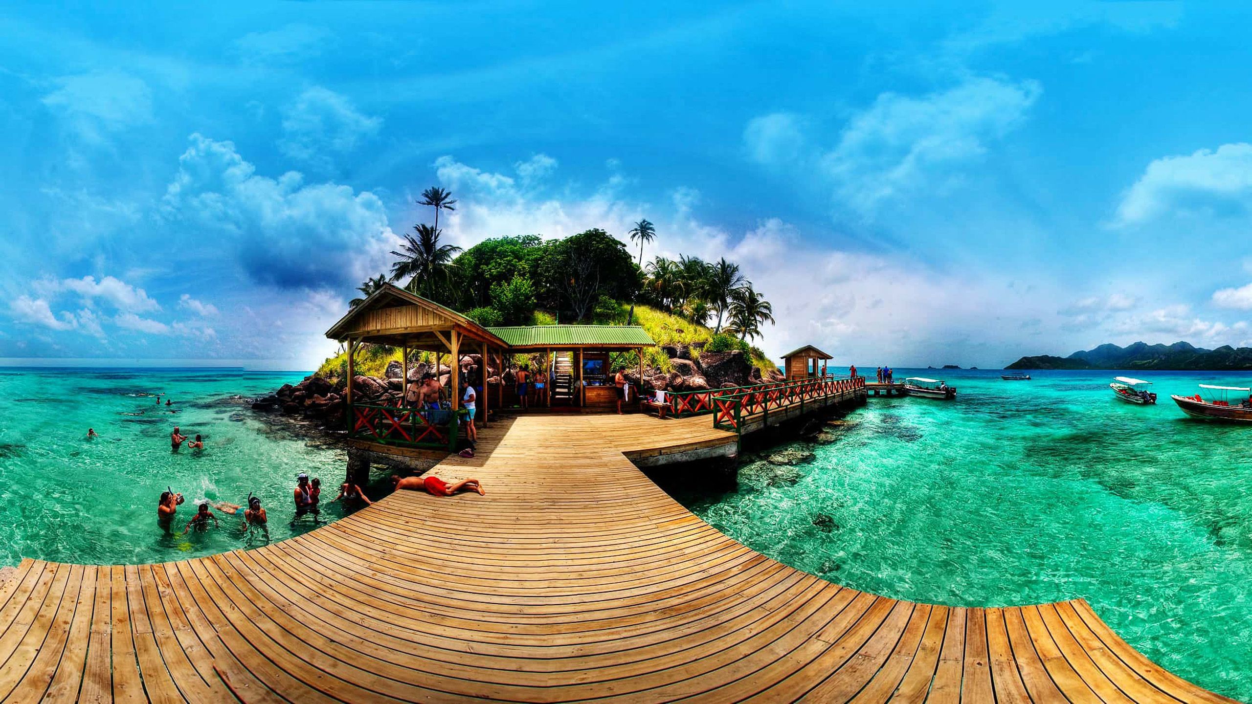 San Andres Colombia America Koralnen Island In The Caribbean Sea, Summer Wallpaper HD 2560x1440, Wallpaper13.com