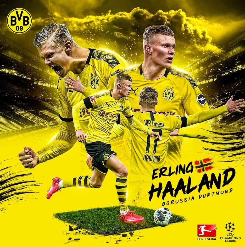 Haaland Dortmund Wallpaper Free HD Wallpaper