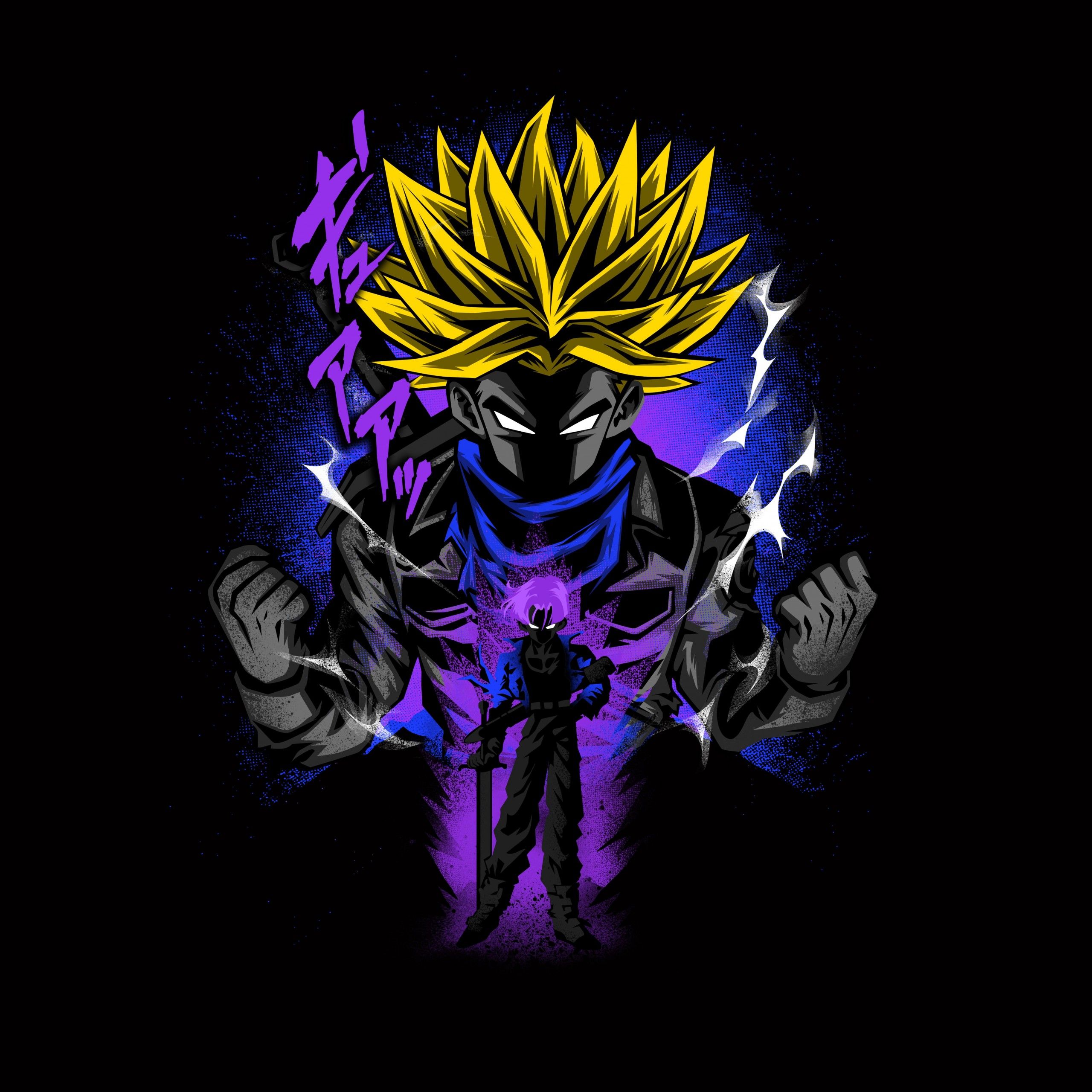 Son Goku 4K Wallpaper, Dragon Ball Z, Anime Series, Black Background, AMOLED, 5K, 8K, Black Dark