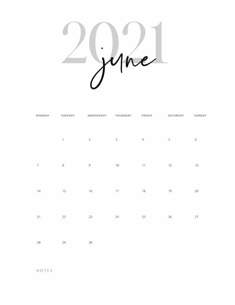 Best Printable June 2021 Calendars with Holidays