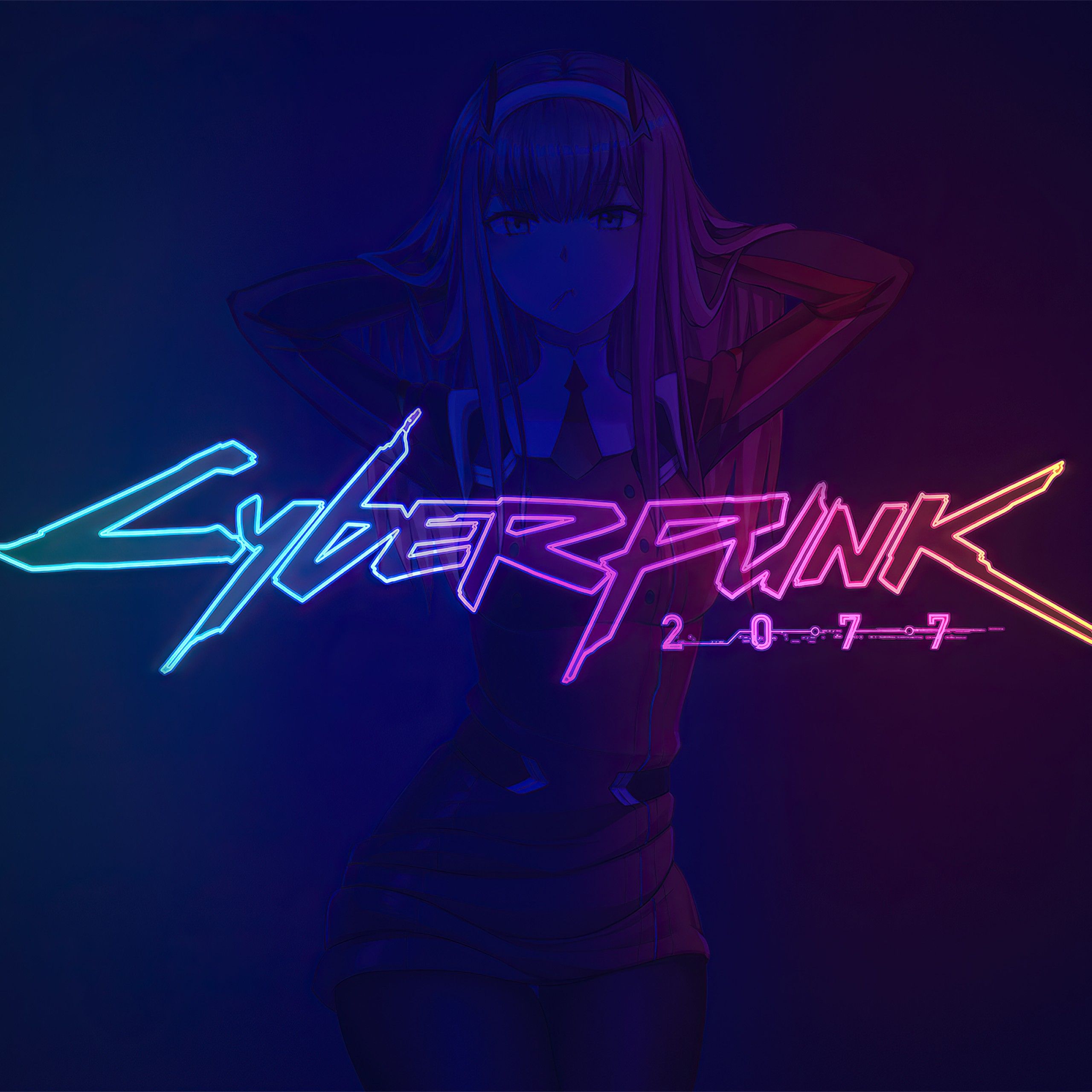 Cyberpunk 2077 4K Wallpaper, Zero Two, DARLING in the FRANXX, Neon, Games